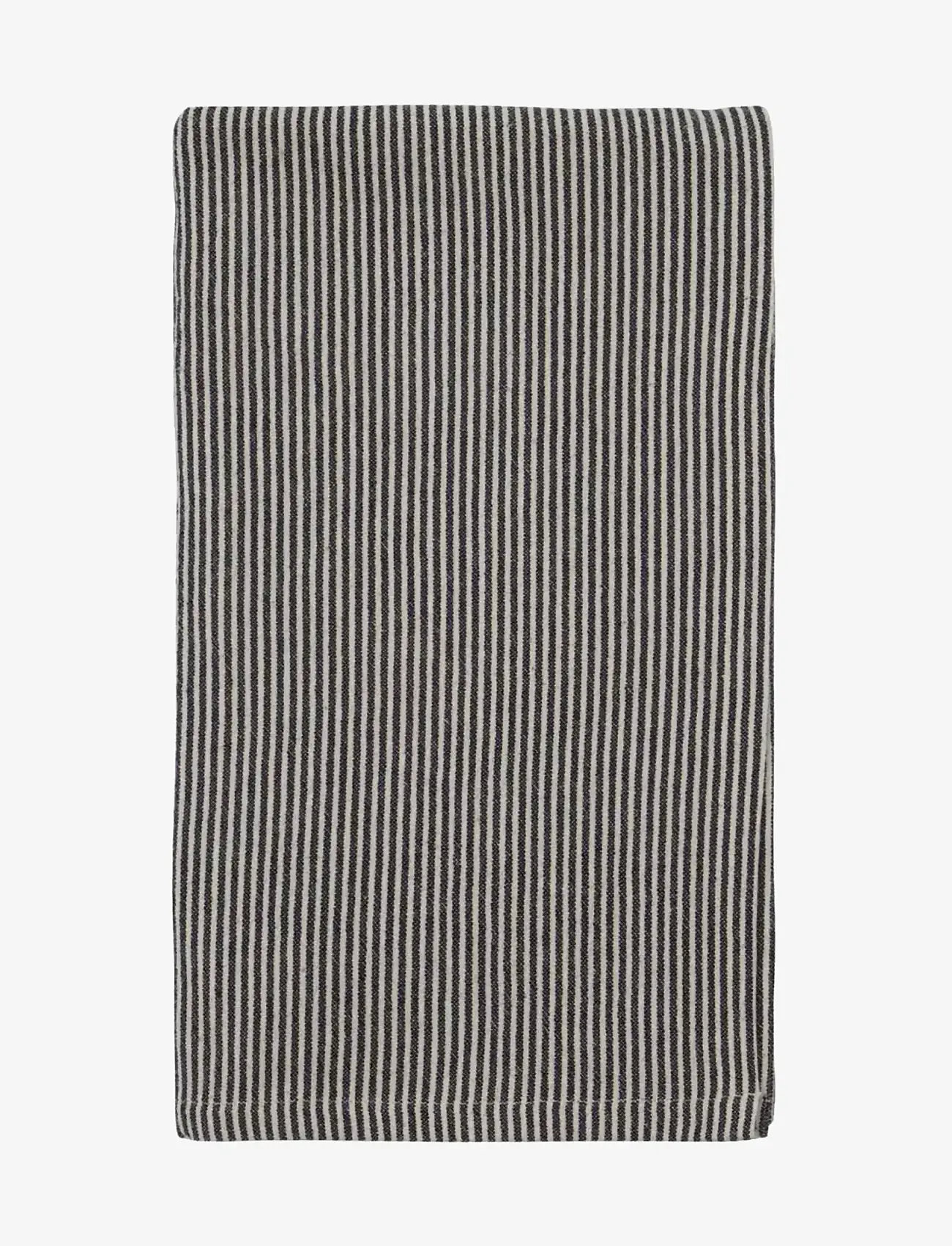 house doctor - Table runner, HDBlock, Sand, Black - duge & bordløbere - sand, black - 1