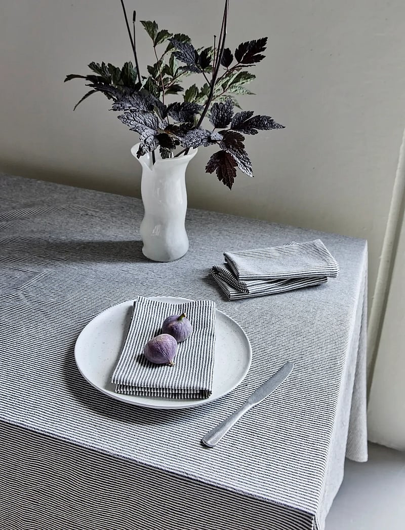 house doctor - Napkins, HDBlock, Sand, Black - stoffservietten - sand, black - 0