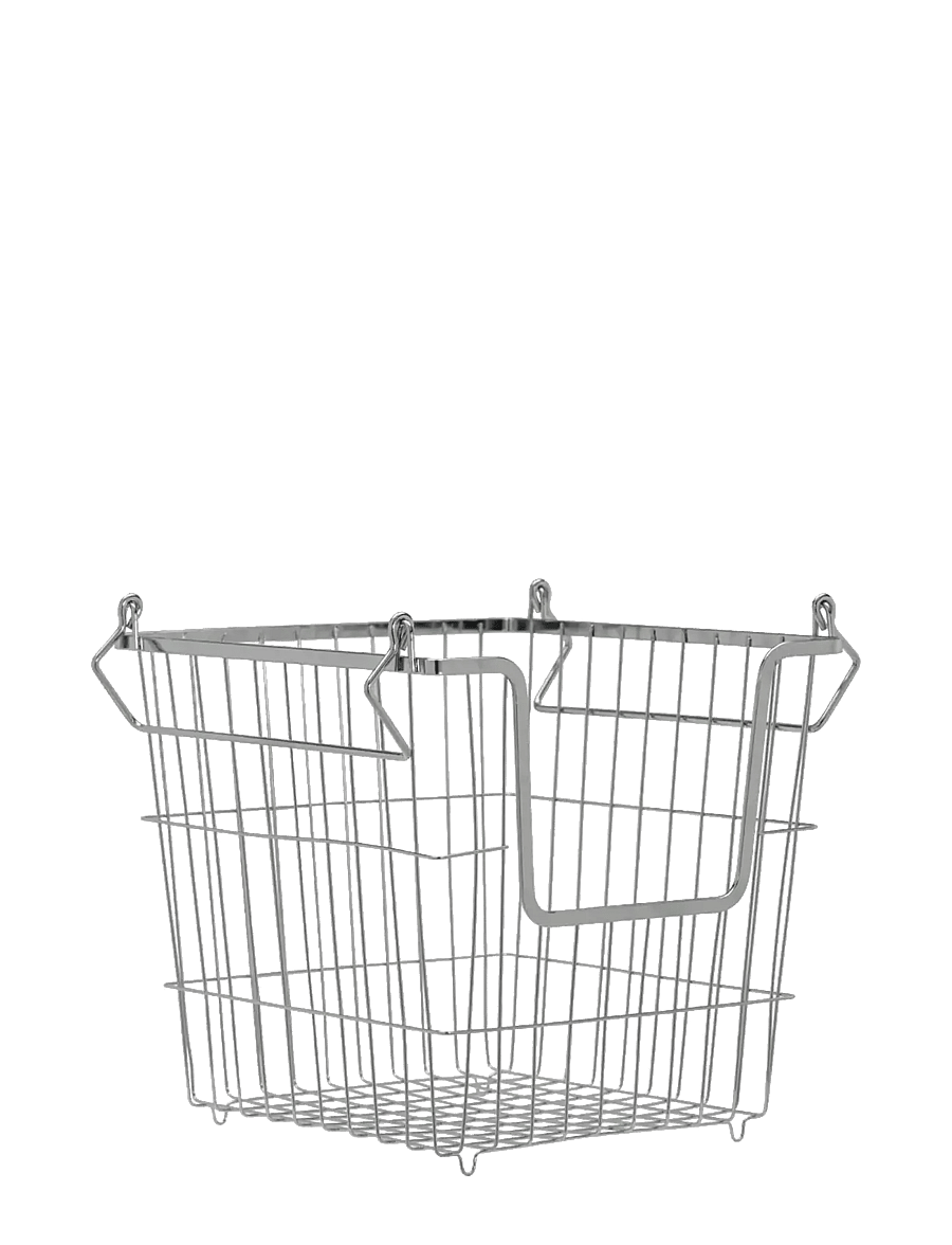 house doctor - Basket, HDTaw, Chrome finish - aufbewahrungskörbe - chrome finish - 1
