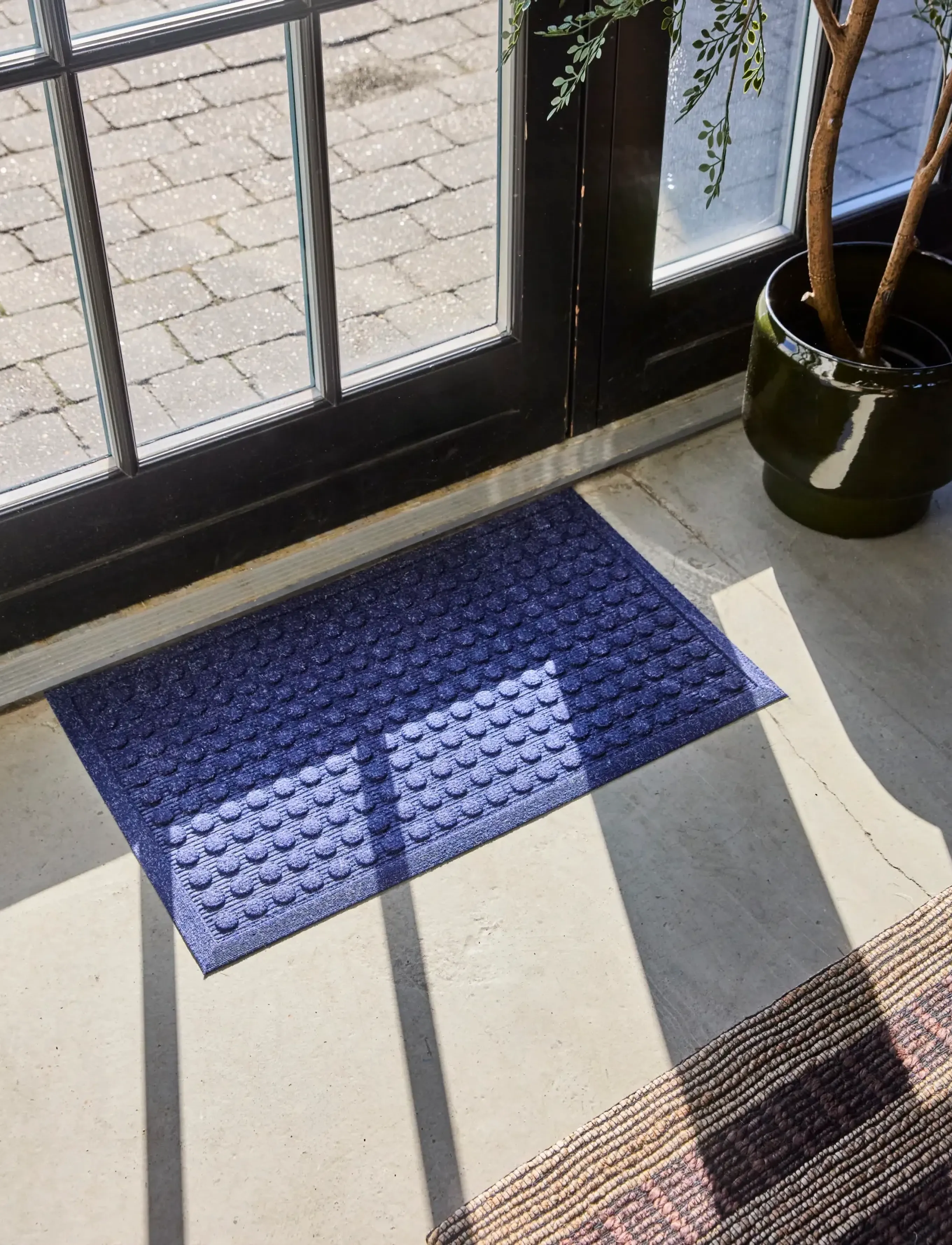 house doctor Door Mat, Hdentry, Rectangle, Blue, 75X 45X 0.8 cm, Rugs & Carpets, Blau - Mats, Homeware