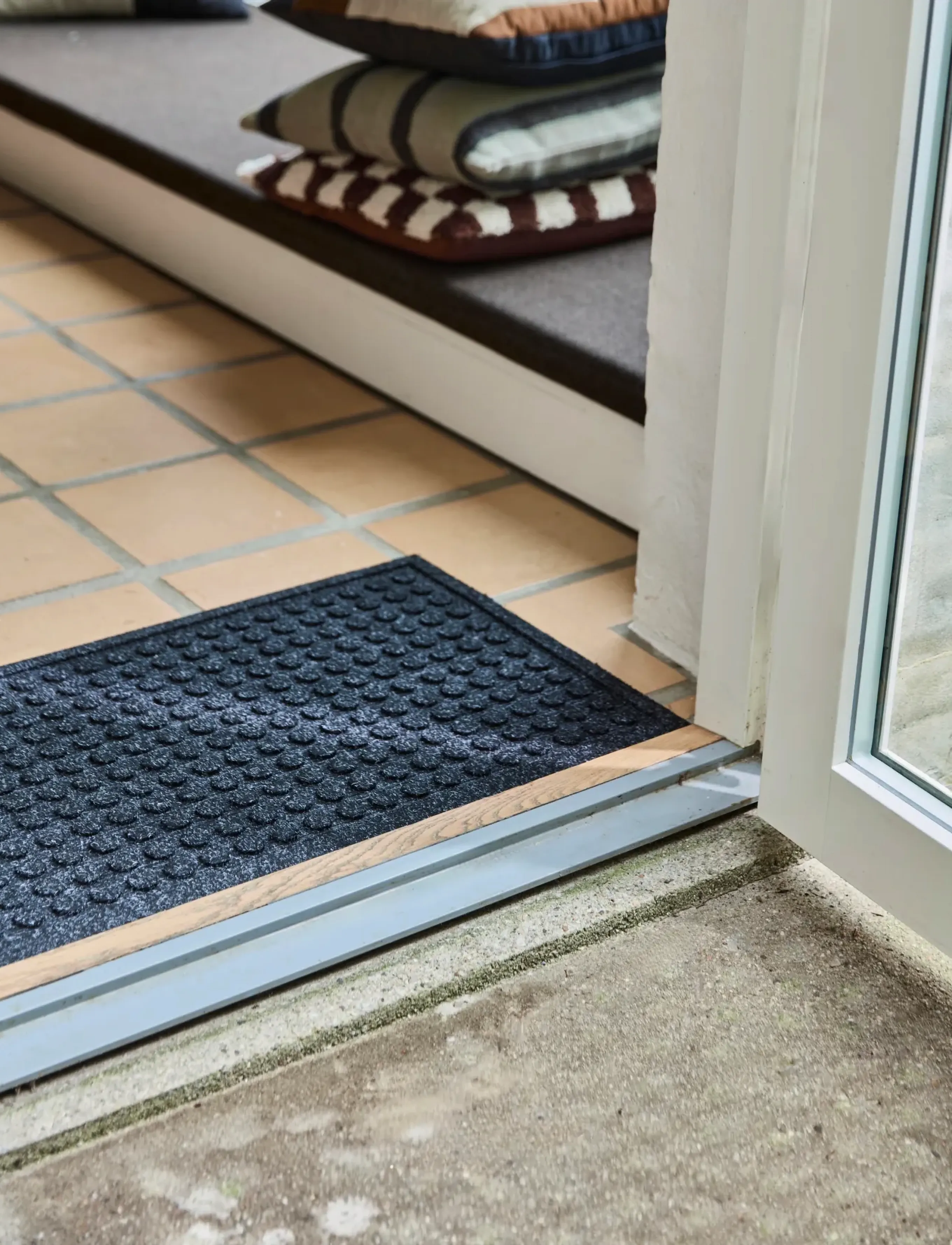 house doctor Door Mat, Hdentry, Rectangle, Black, 75X 45X 0.8 cm, Rugs & Carpets, Schwarz - Mats, Homeware