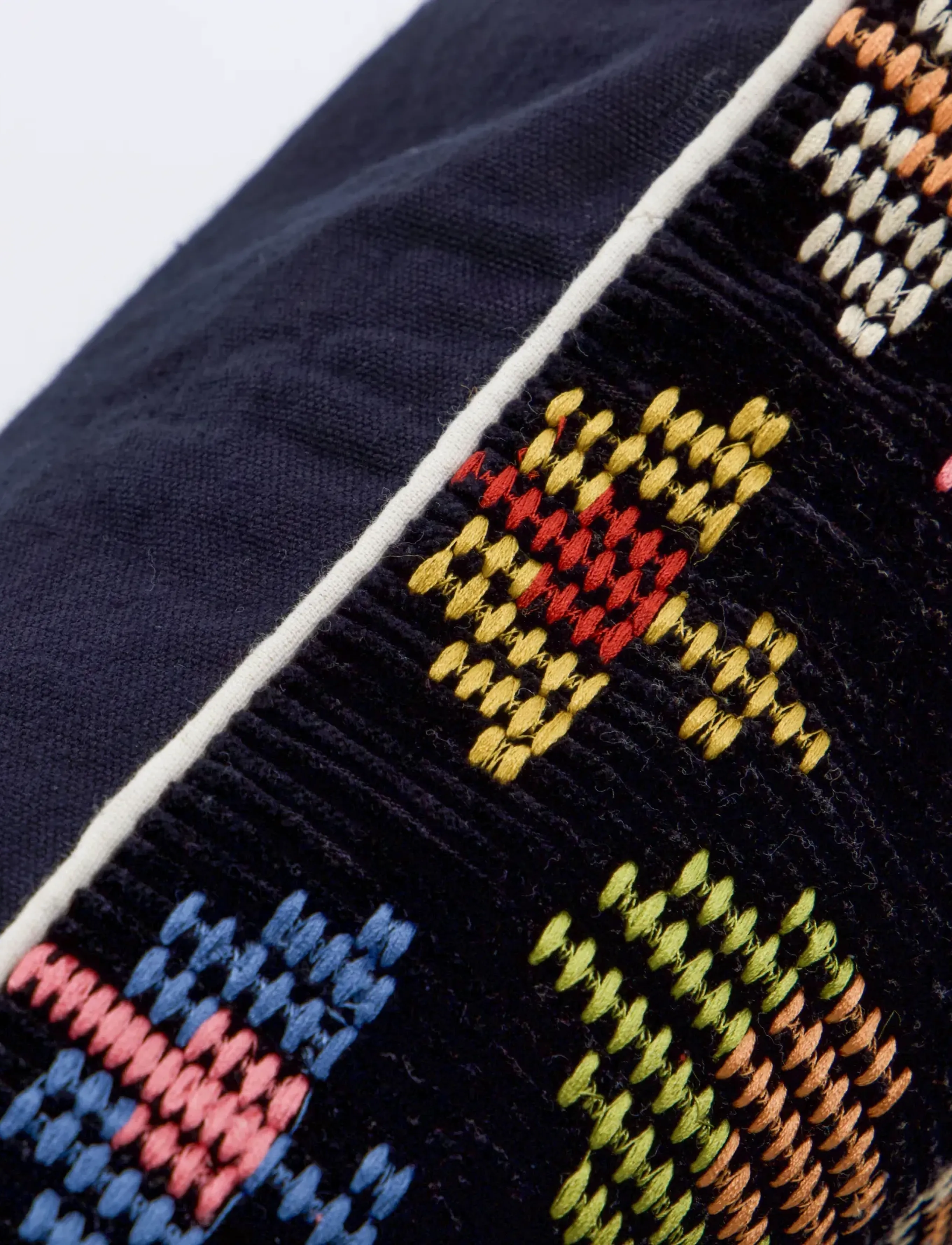house doctor - Cushion cover, HDEtni, Black, Multi - púðaver - black, multi - 2