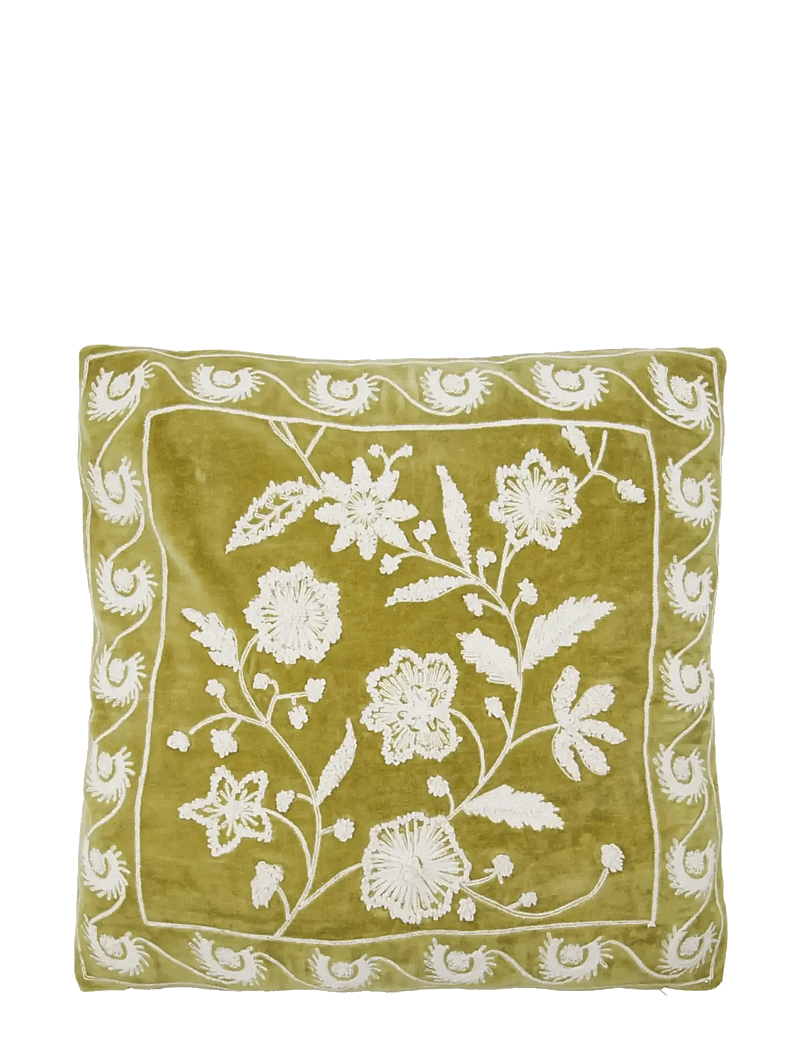 house doctor - Cushion cover, HDRica, Mustard, Off-white - padjakatted - mustard, off-white - 1