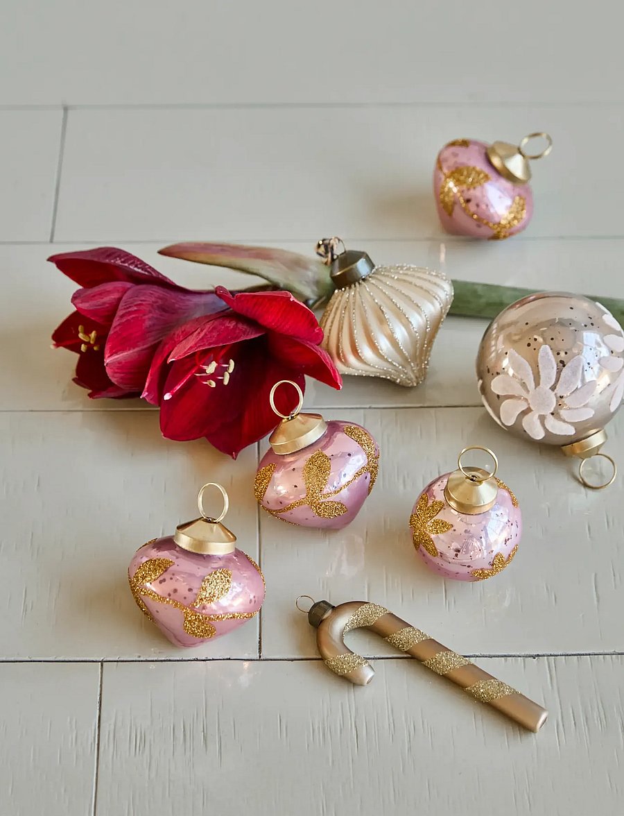 house doctor - Christmas ornament, HDAmore, Pink - weihnachtskugeln - pink - 0