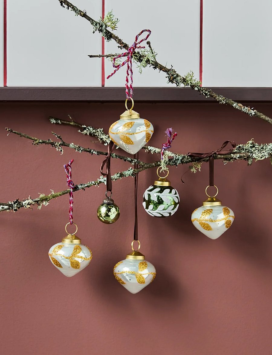 house doctor - Christmas ornament, HDAmore, Light - weihnachtskugeln - blue - 0
