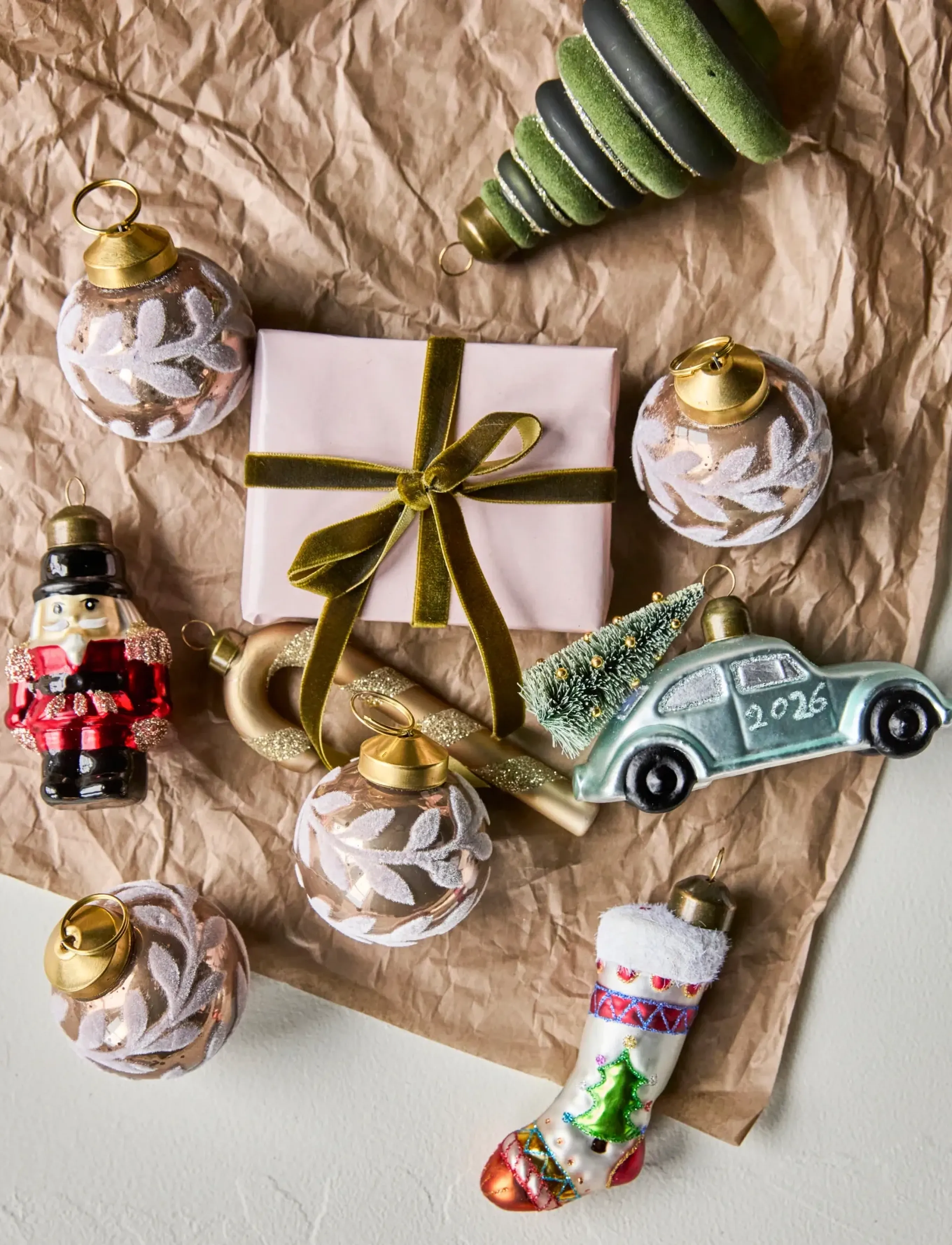 house doctor - Christmas ornament, HDVellu, Sand - julgranspynt - beige - 0
