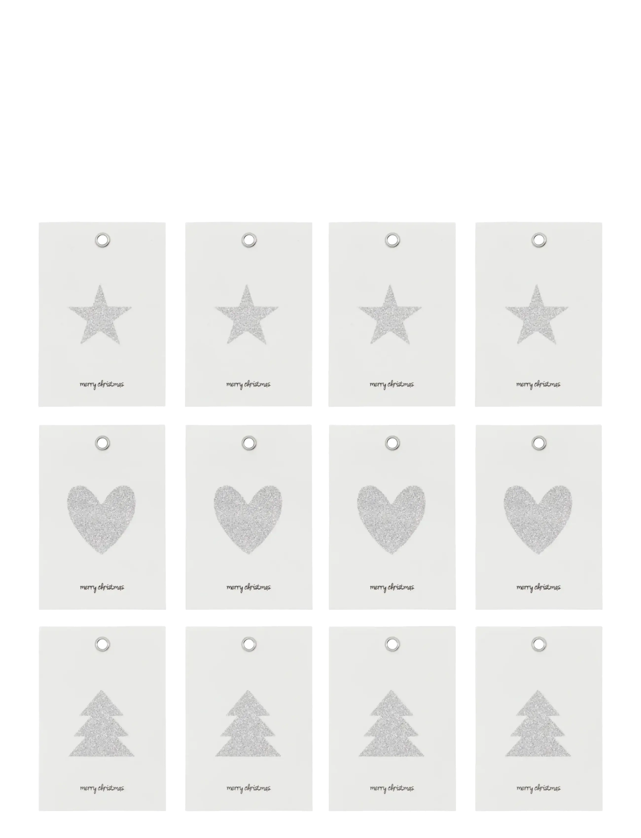 house doctor Gift tag, HDGlitr, White, Silver - Spielzeug für drinnen - SILVER / white