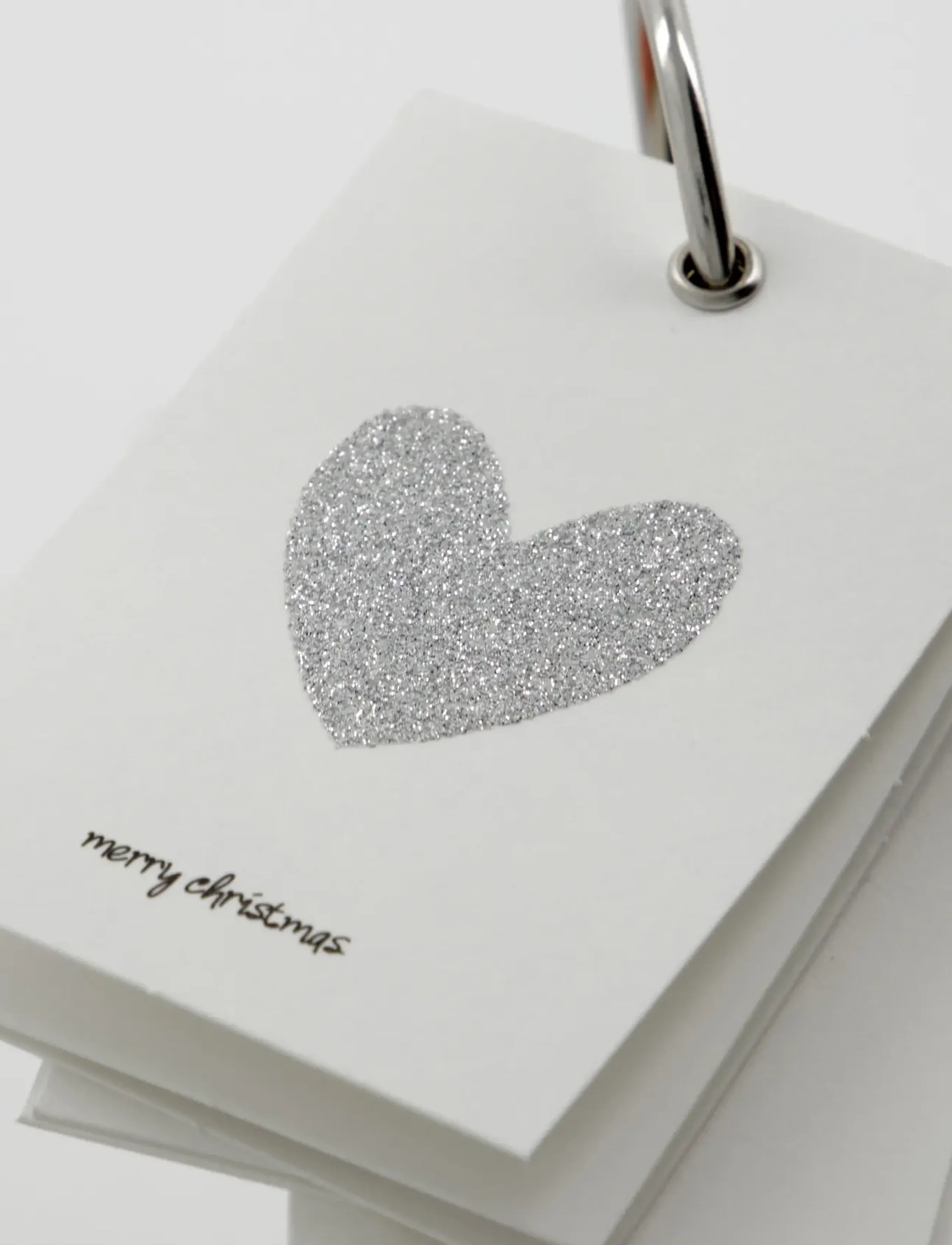 house doctor - Gift tag, HDGlitr, White, Silver - postkarten - silver - 2
