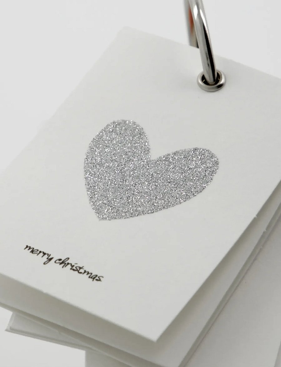 house doctor - Gift tag, HDGlitr, White, Silver - postkarten - silver - 2