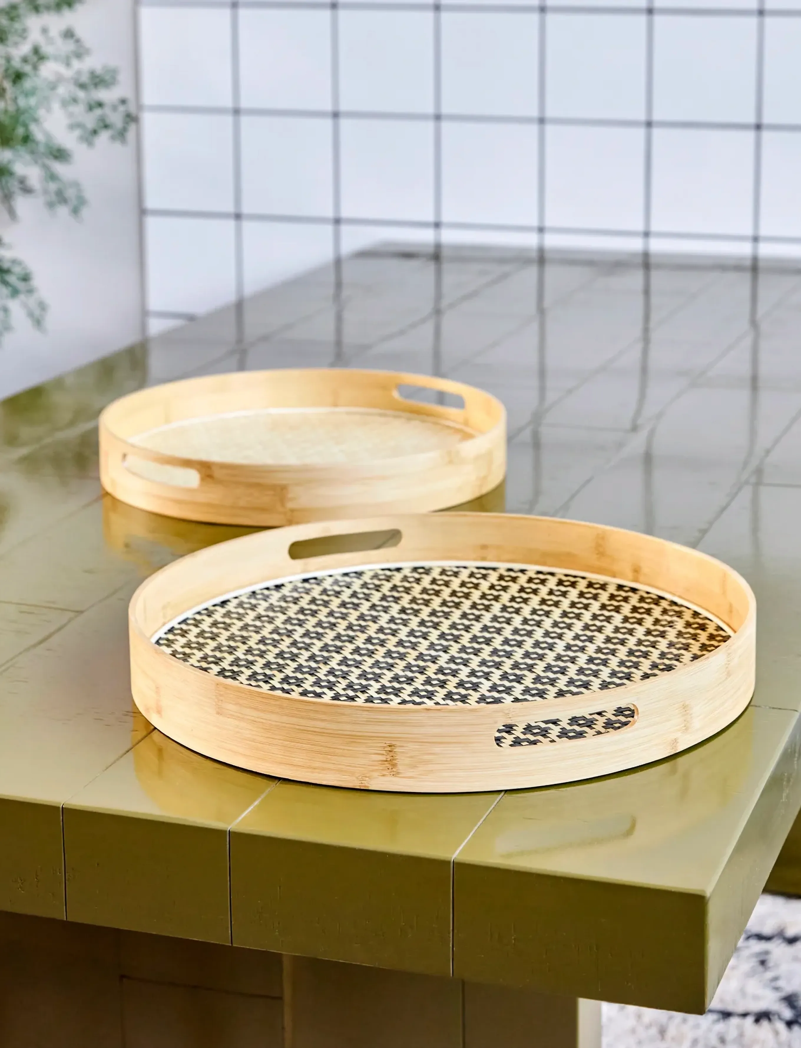 house doctor Tray, Hdtray, Black, Nature, 5X 40 cm, Dining & Table Accessories - Trays, Homeware