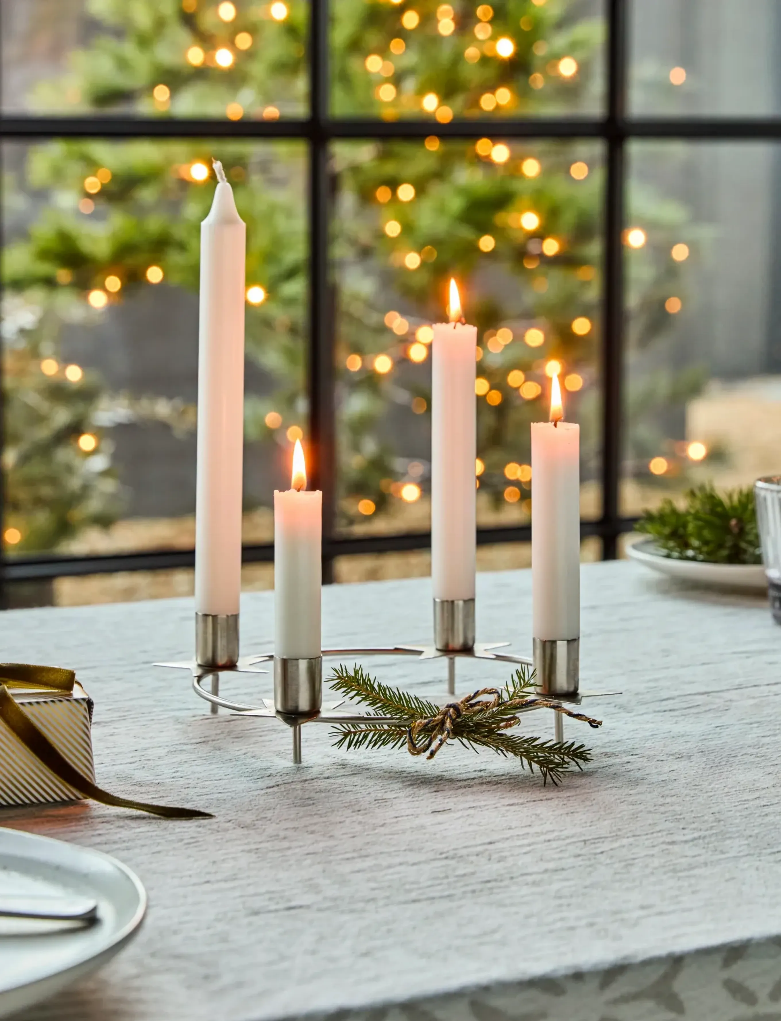 house doctor - Candle holder, HDStage, Silver fini - jõulukaunistused - silver - 0