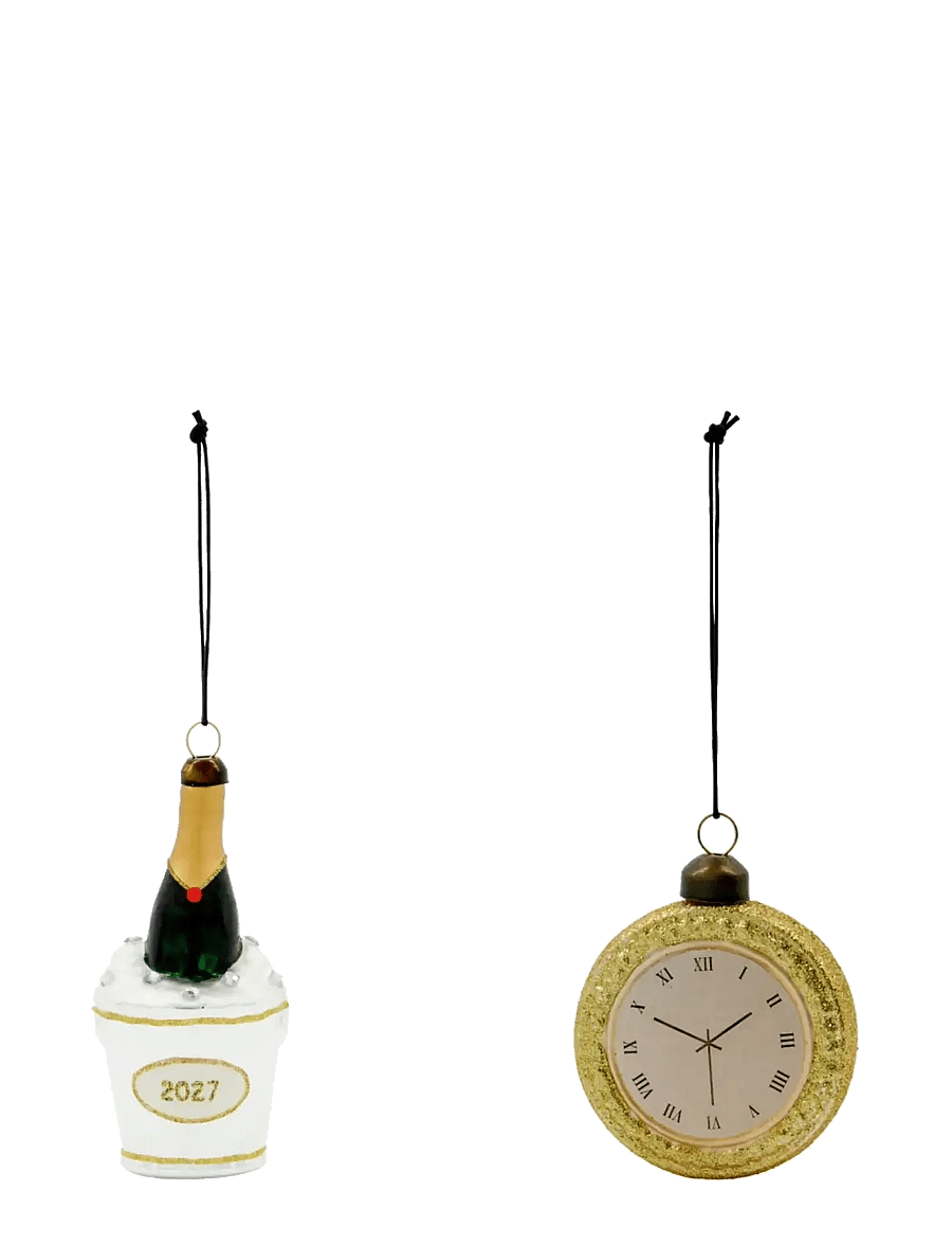 house doctor - Christmas ornament, HDNewYear2027, - silver - 1