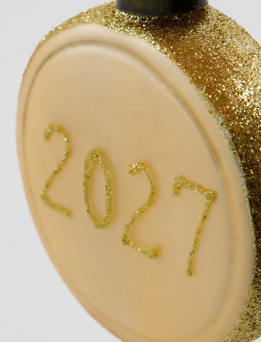 house doctor - Christmas ornament, HDNewYear2027, - silver - 2