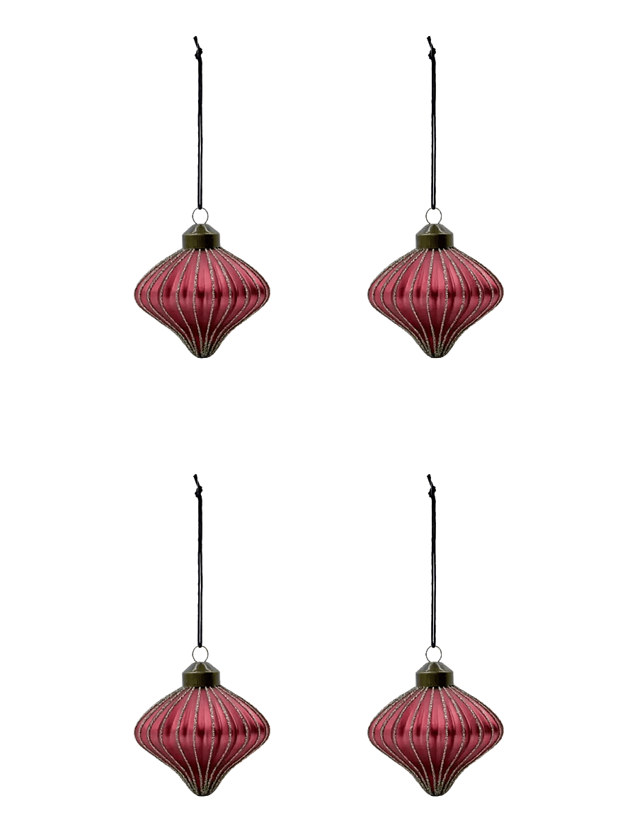 house doctor - Christmas ornament, HDSpin, Dusty r - weihnachtskugeln - pink - 1