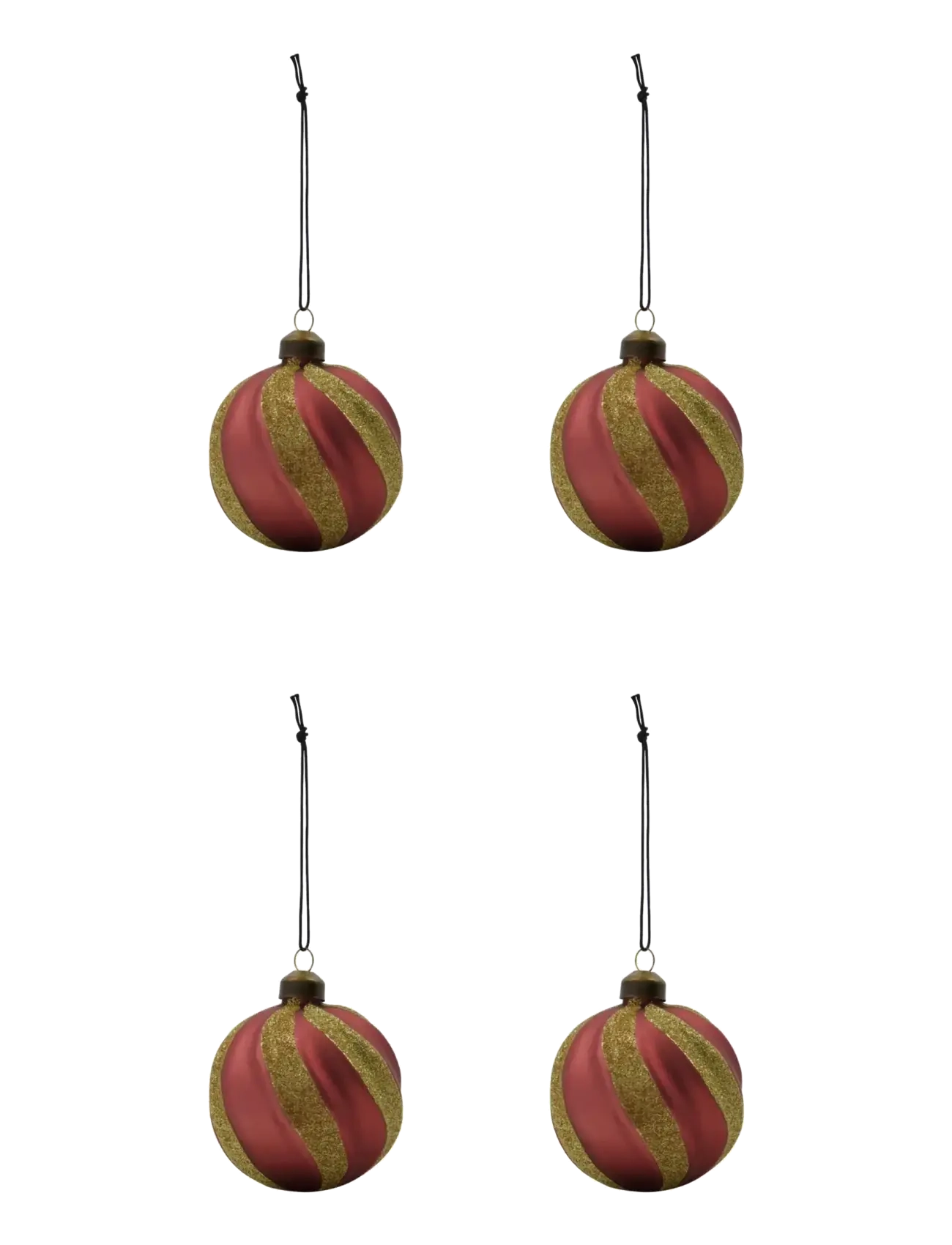 house doctor Christmas ornament, HDSwirl, Dusty red - house doctor - PINK / multi