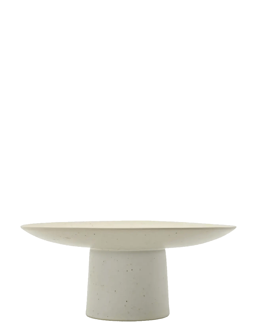 house doctor - Cake dish, HDServe, Off-white - vaagnad ja roogade serveerimisalused - beige - 0
