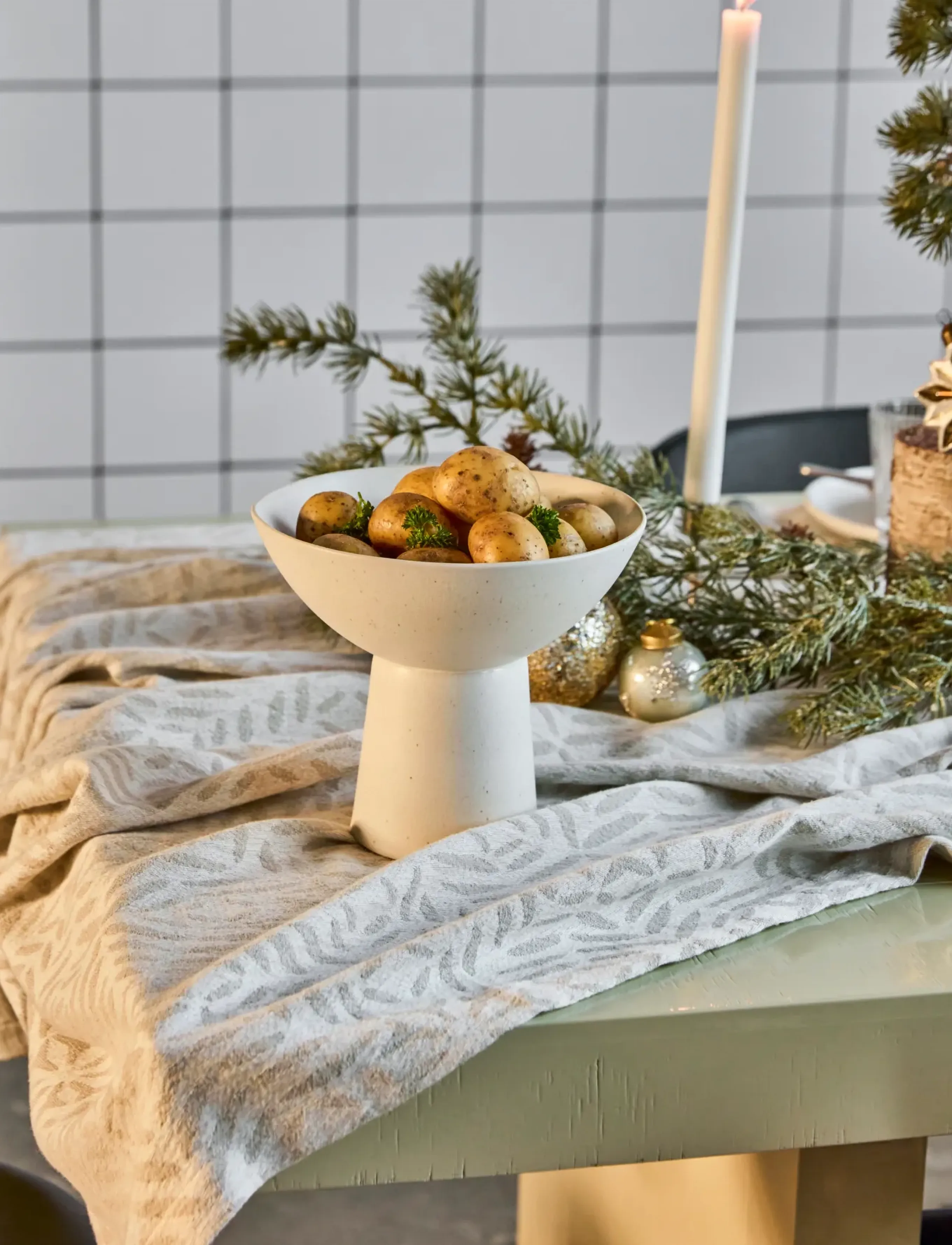 house doctor - Stand, HDServe, Off-white - christmas tableware - beige - 0