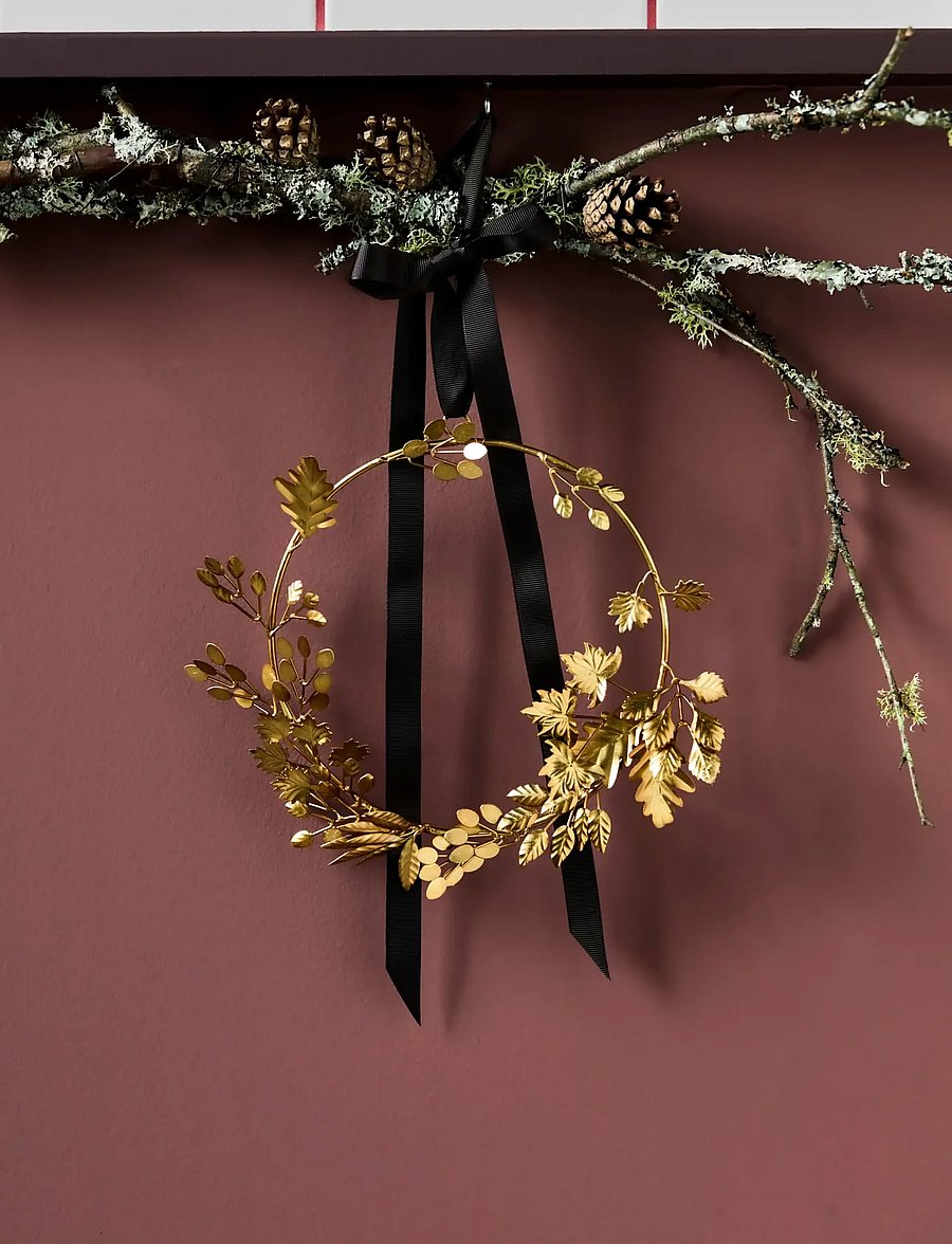 house doctor - Wreath, HDMix, Antique gold - gold - 0
