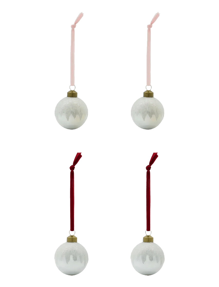 house doctor - Christmas ornament, HDBano, Silver - weihnachtskugeln - silver - 1
