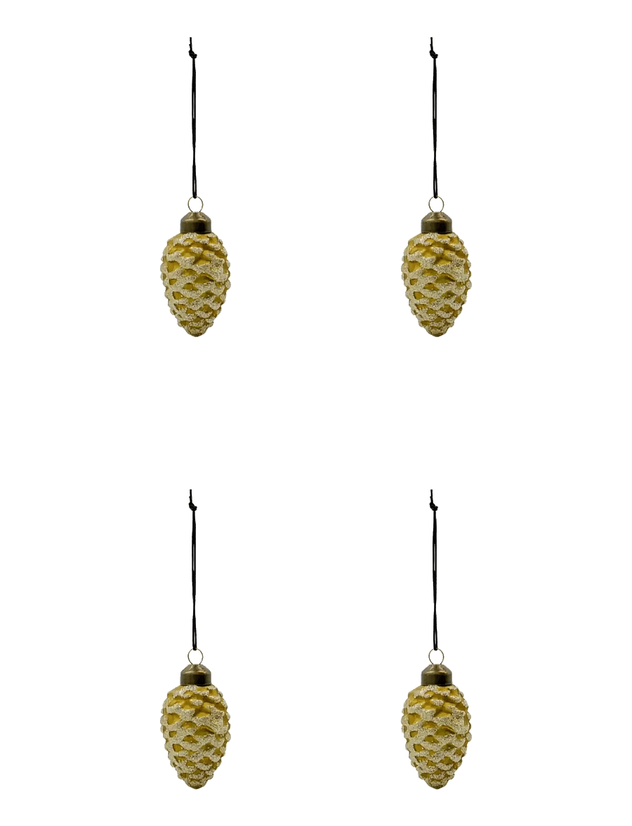 house doctor - Christmas ornament, HDCone, Gold - weihnachtskugeln - gold - 1