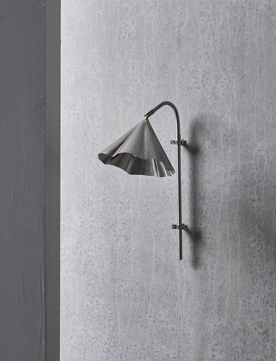 house doctor - Wall lamp, HDFlola, Brushed silver - wandleuchten - brushed silver finish - 0