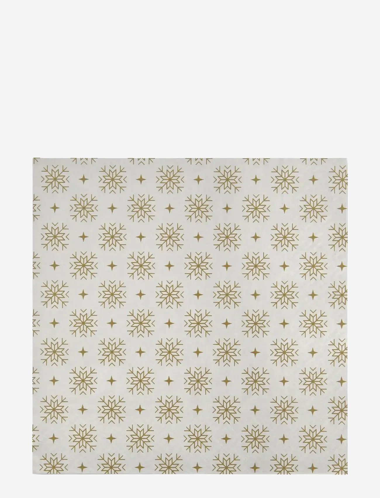 house doctor Napkins, Hdsnowflakes, White, Gold - Gold - ONE SIZE