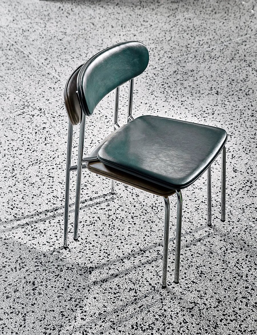 house doctor - Chair, HDPova, Chrome, Dark green - toolid - crome, dark green - 0