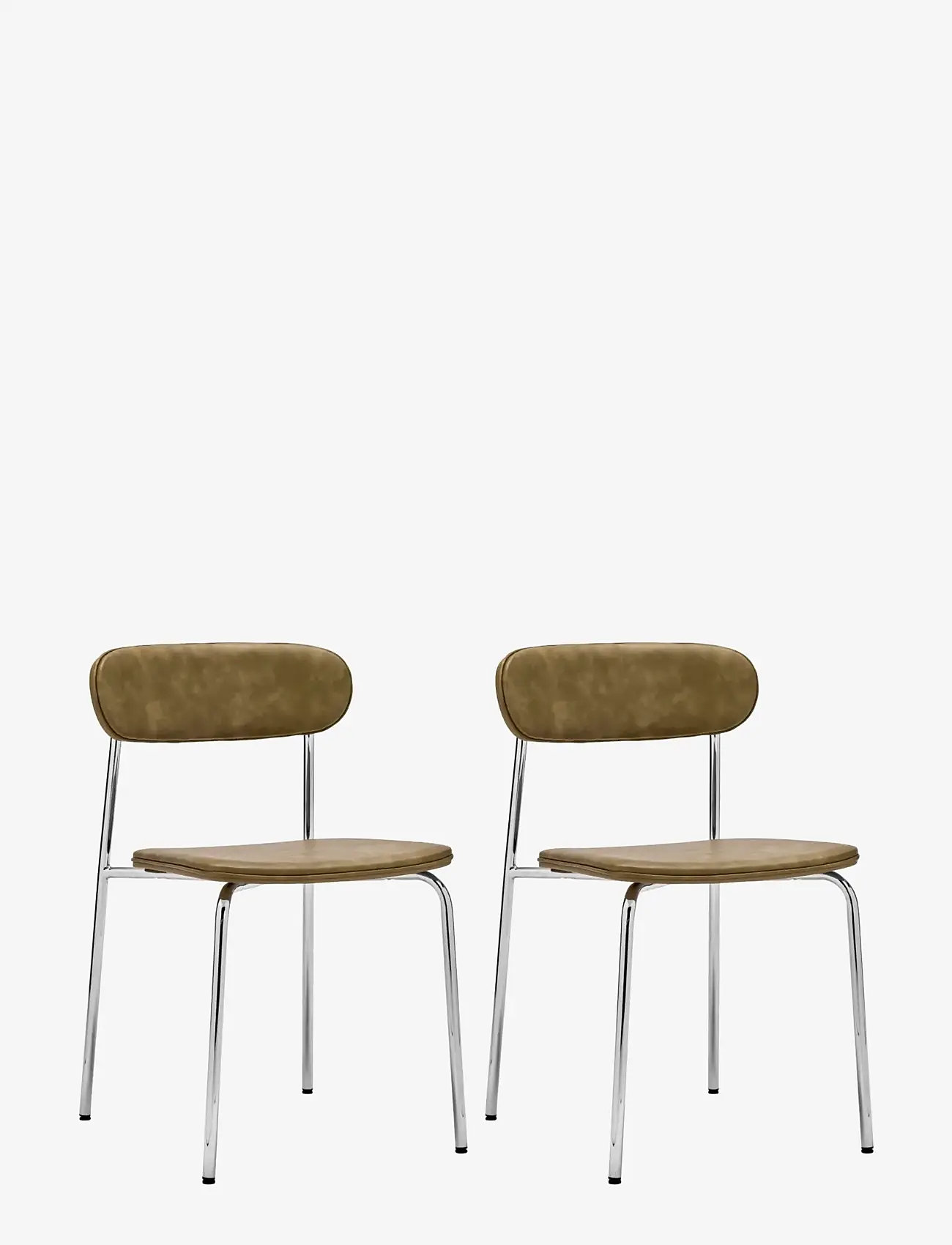 house doctor - Stol, HDPova, [Empty];Kakifarvet - stole - crome, khaki - 1