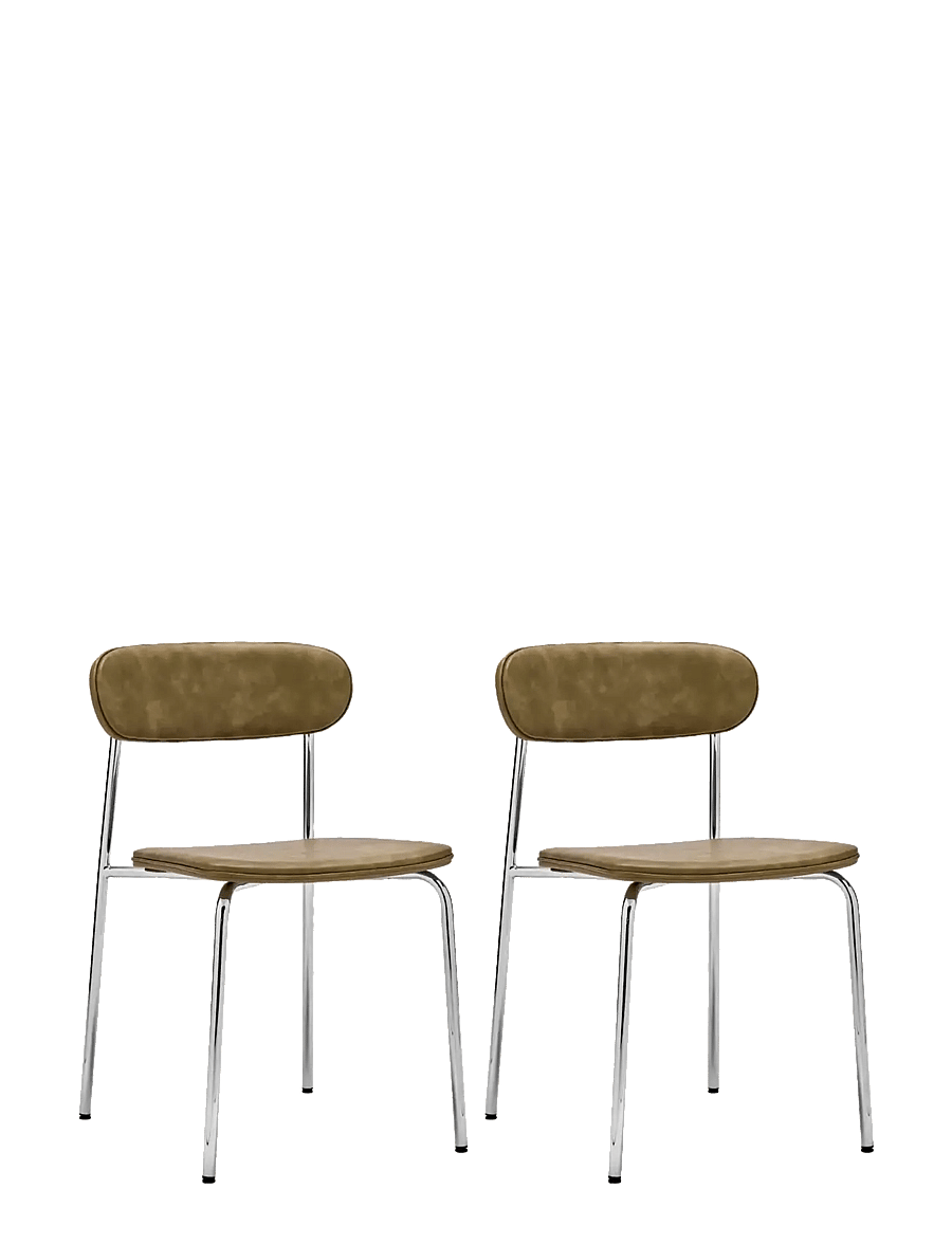 house doctor - Chair, HDPova, Chrome, Khaki - stühle - crome, khaki - 1