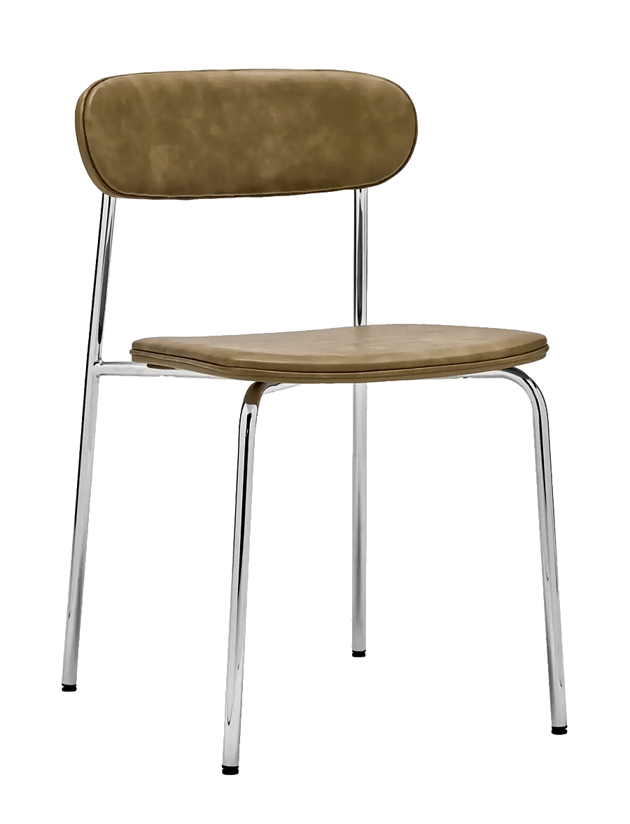 house doctor - Chair, HDPova, Chrome, Khaki - stühle - crome, khaki - 2