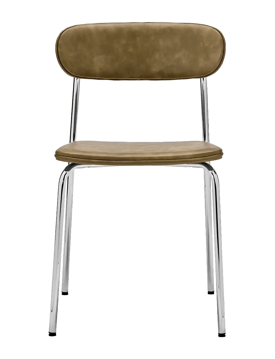 house doctor - Chair, HDPova, Chrome, Khaki - stühle - crome, khaki - 3