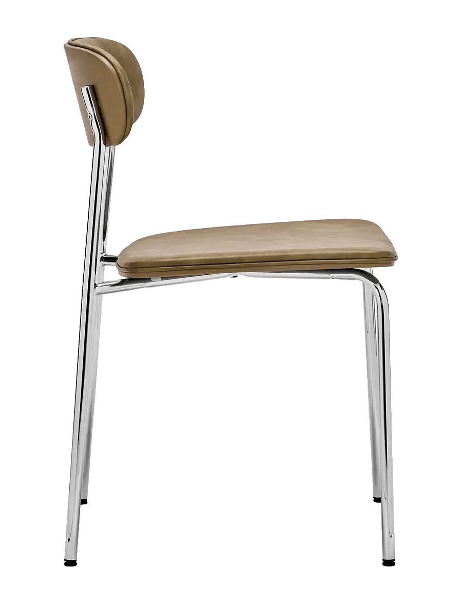 house doctor - Chair, HDPova, Chrome, Khaki - stühle - crome, khaki - 4