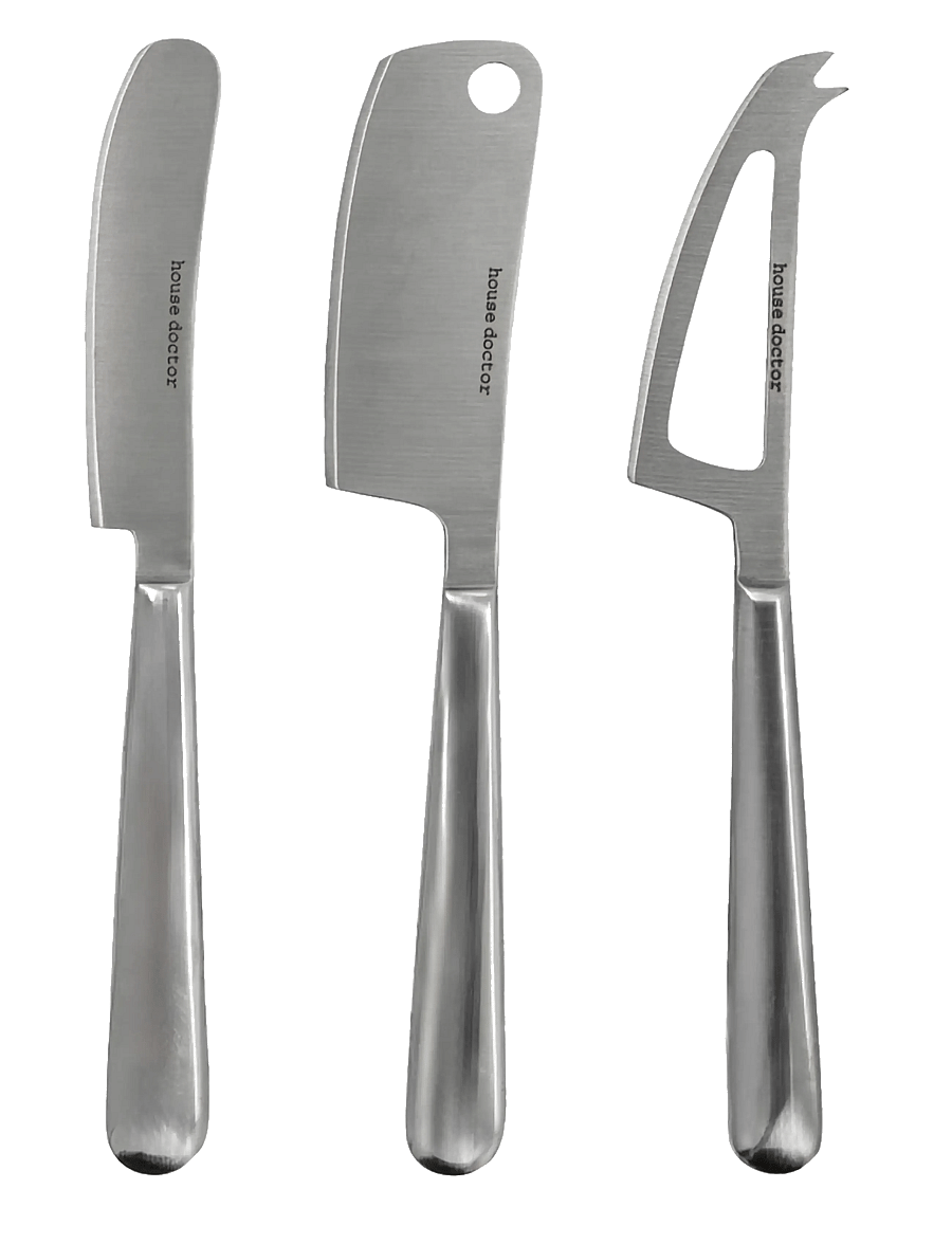 house doctor - Cheese knives, HDCheese, Silver - zestawy noży - silver - 1