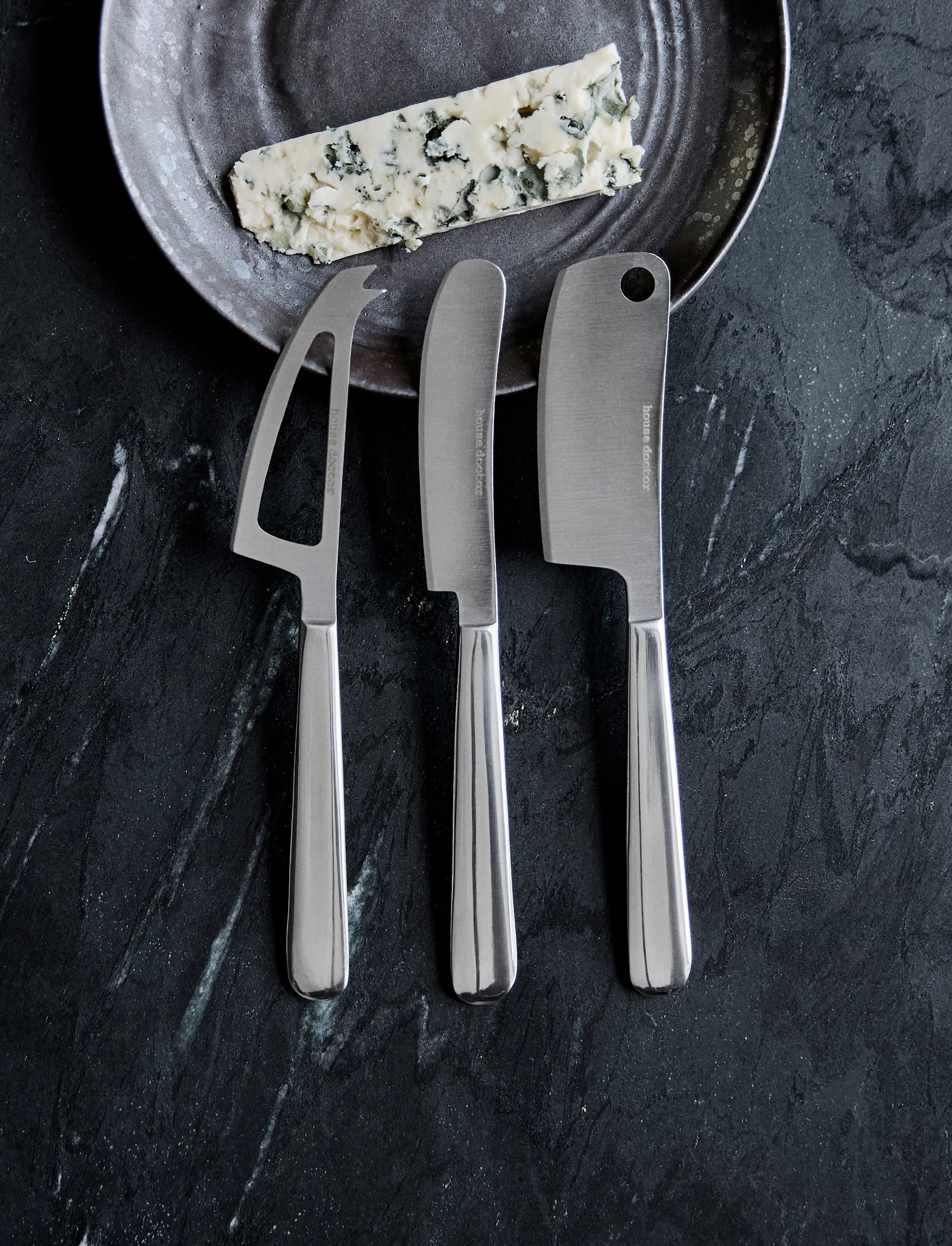 house doctor - Cheese knives, HDCheese, Silver - messersets - silver - 0