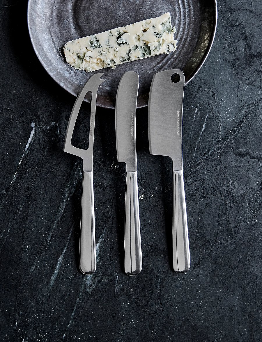 house doctor - Cheese knives, HDCheese, Silver - zestawy noży - silver - 0