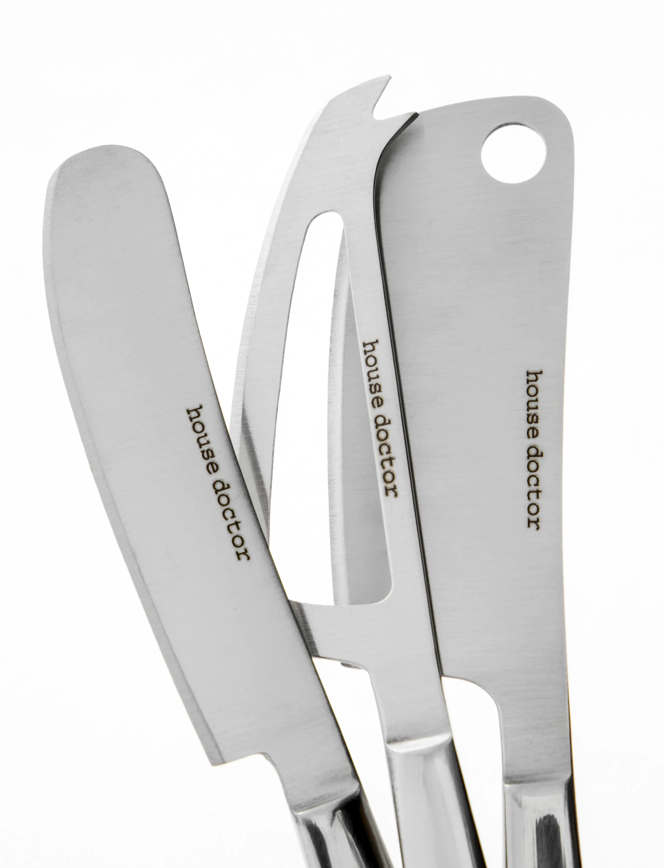 house doctor - Cheese knives, HDCheese, Silver - messersets - silver - 3