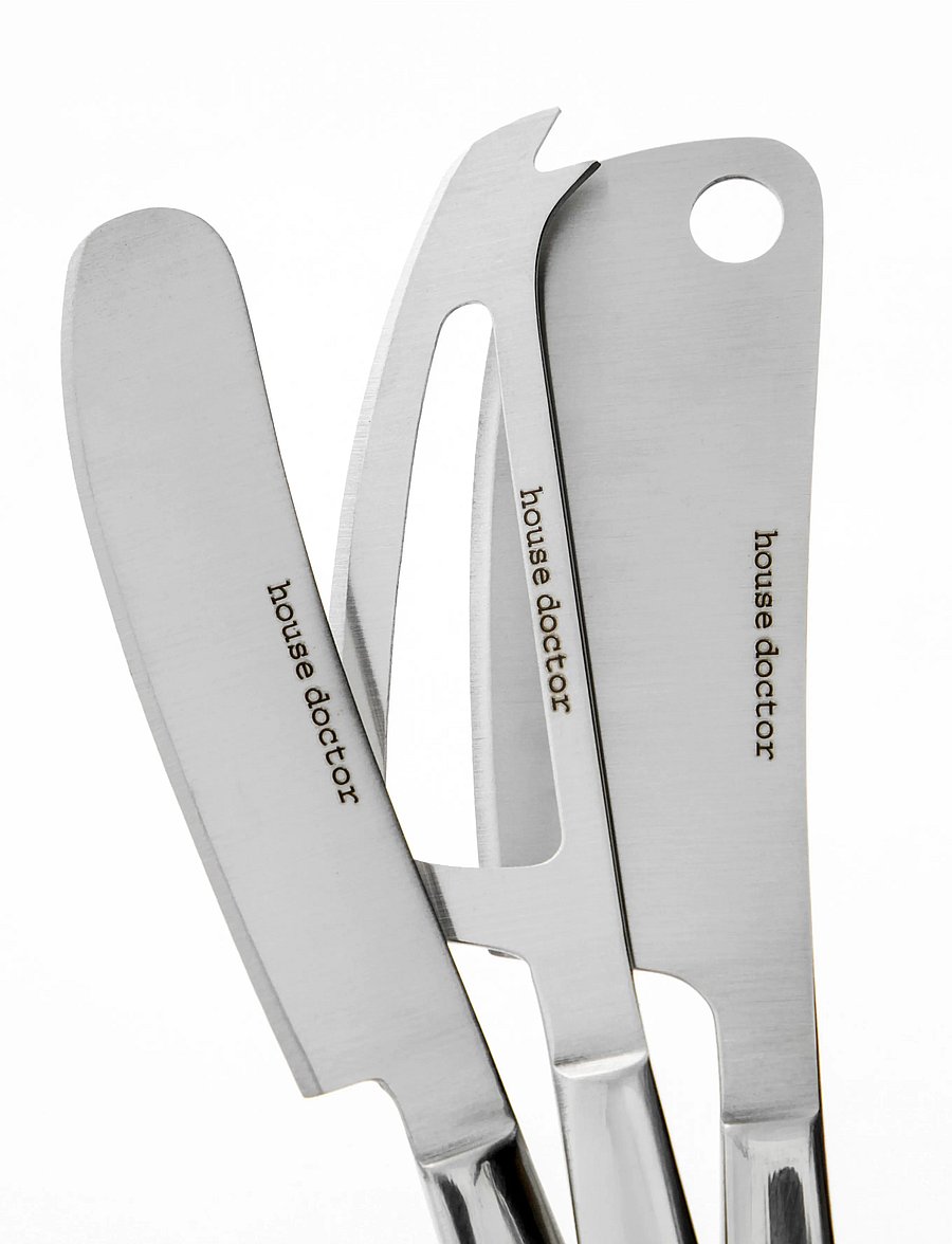 house doctor - Cheese knives, HDCheese, Silver - zestawy noży - silver - 3