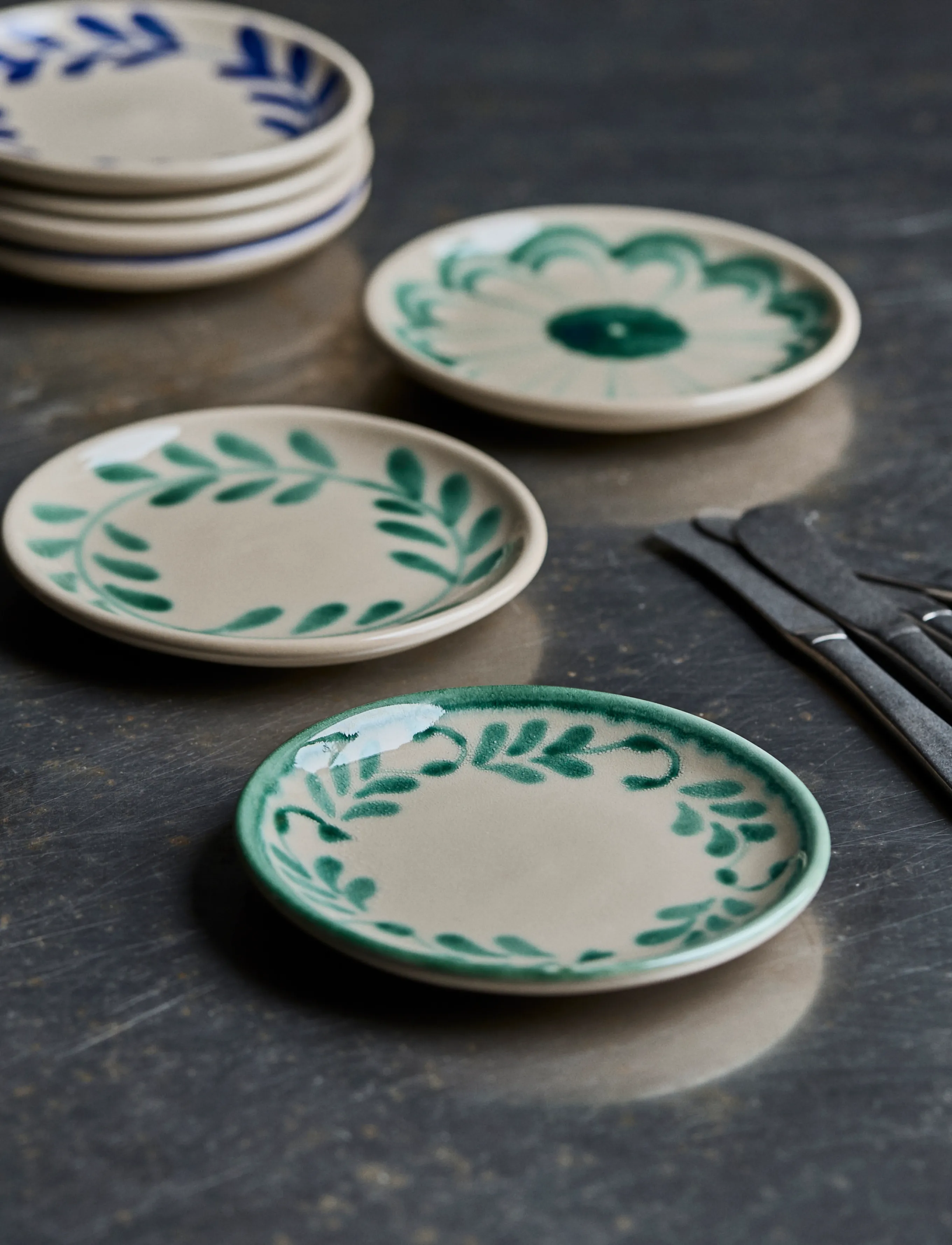 house doctor - Plate, HDDiva, Green - frühstücksteller - green - 0