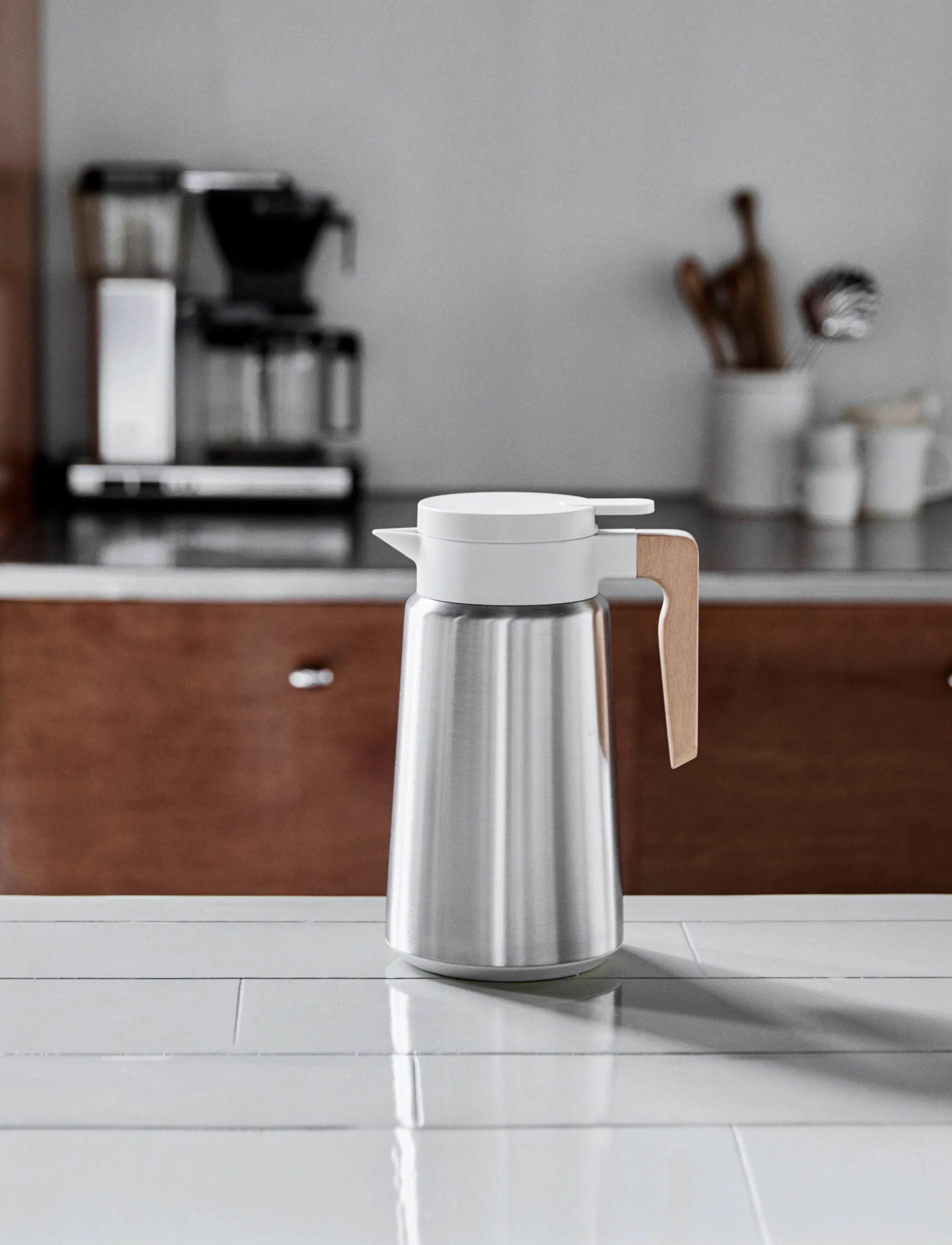 house doctor - Thermos, HDCole, Silver, Off-white - termopudelid - silver - 0