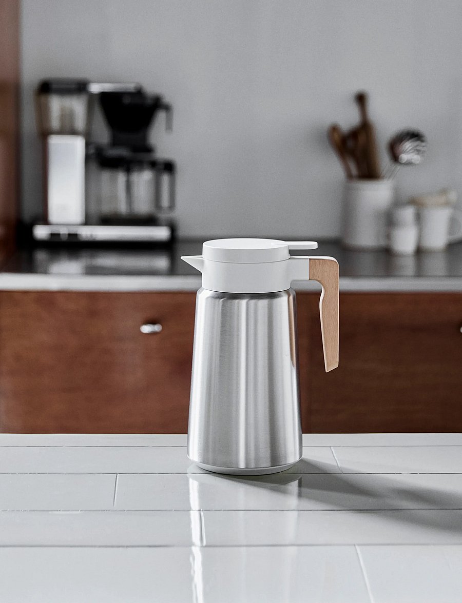 house doctor - Thermos, HDCole, Silver, Off-white - termopudelid - silver - 0