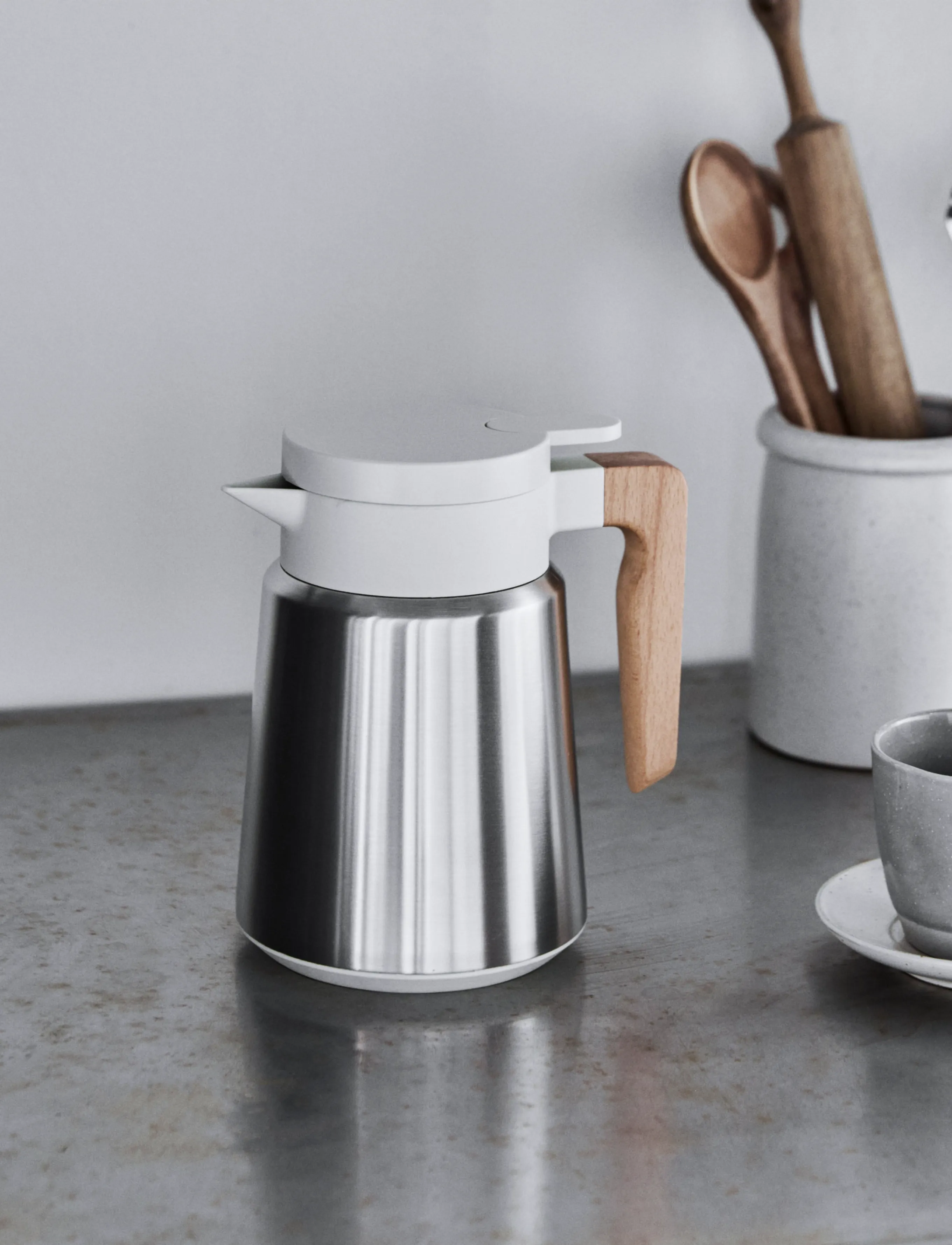 house doctor - Thermos, HDCole, Silver, Off-white - termoflasker - silver - 0