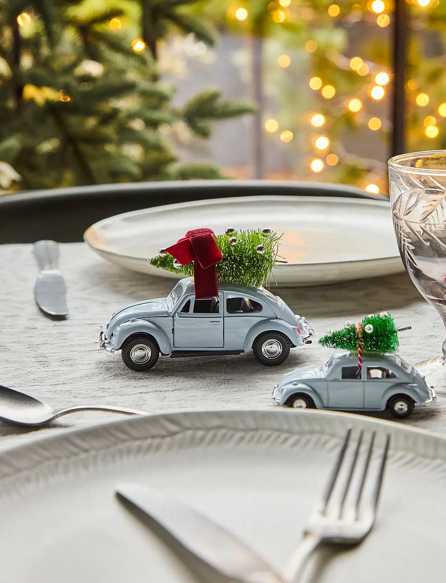 house doctor - Decoration, HDXmas car, Light blue - weihnachtsdekoration - blue - 0