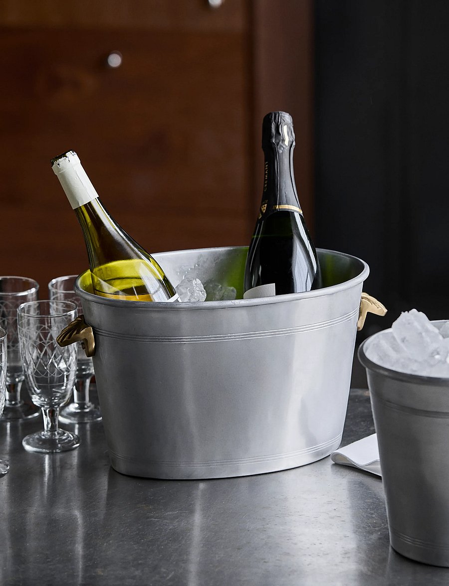 house doctor - Wine cooler, HDVind, Antique silver - butelių aušintuvai - antique silver finish - 0