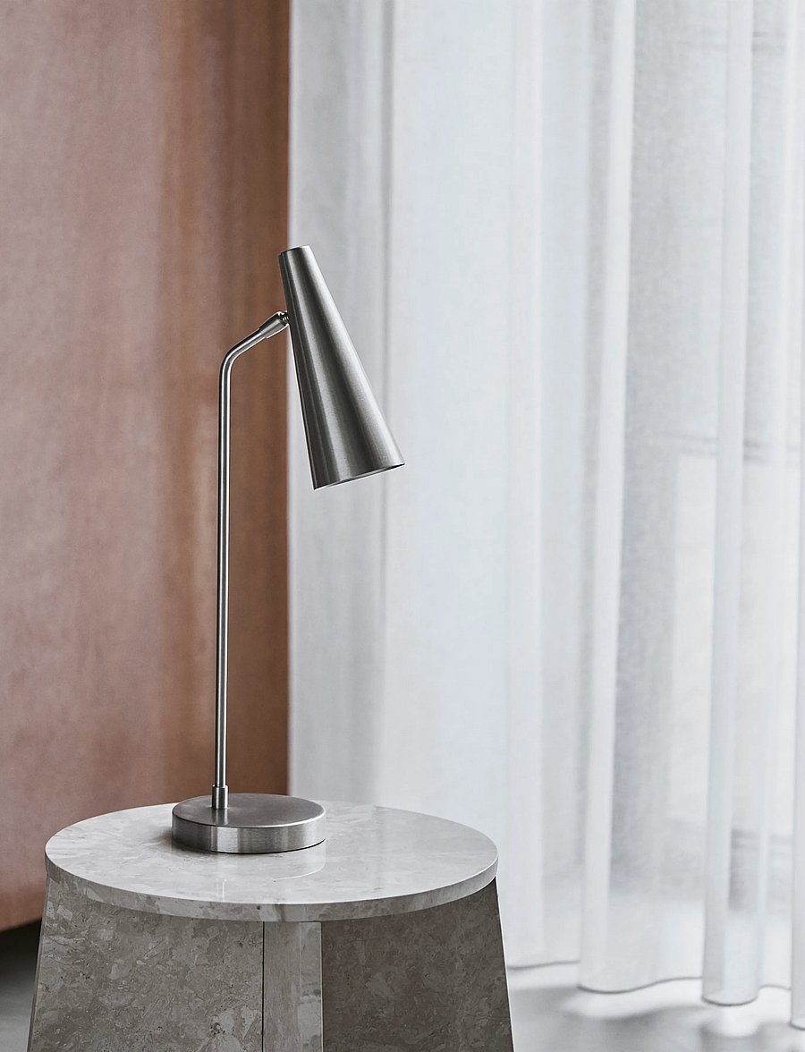 house doctor - Table lamp, HDPrecise, Silver finis - schreibtisch- & tischlampen - silver finish - 0