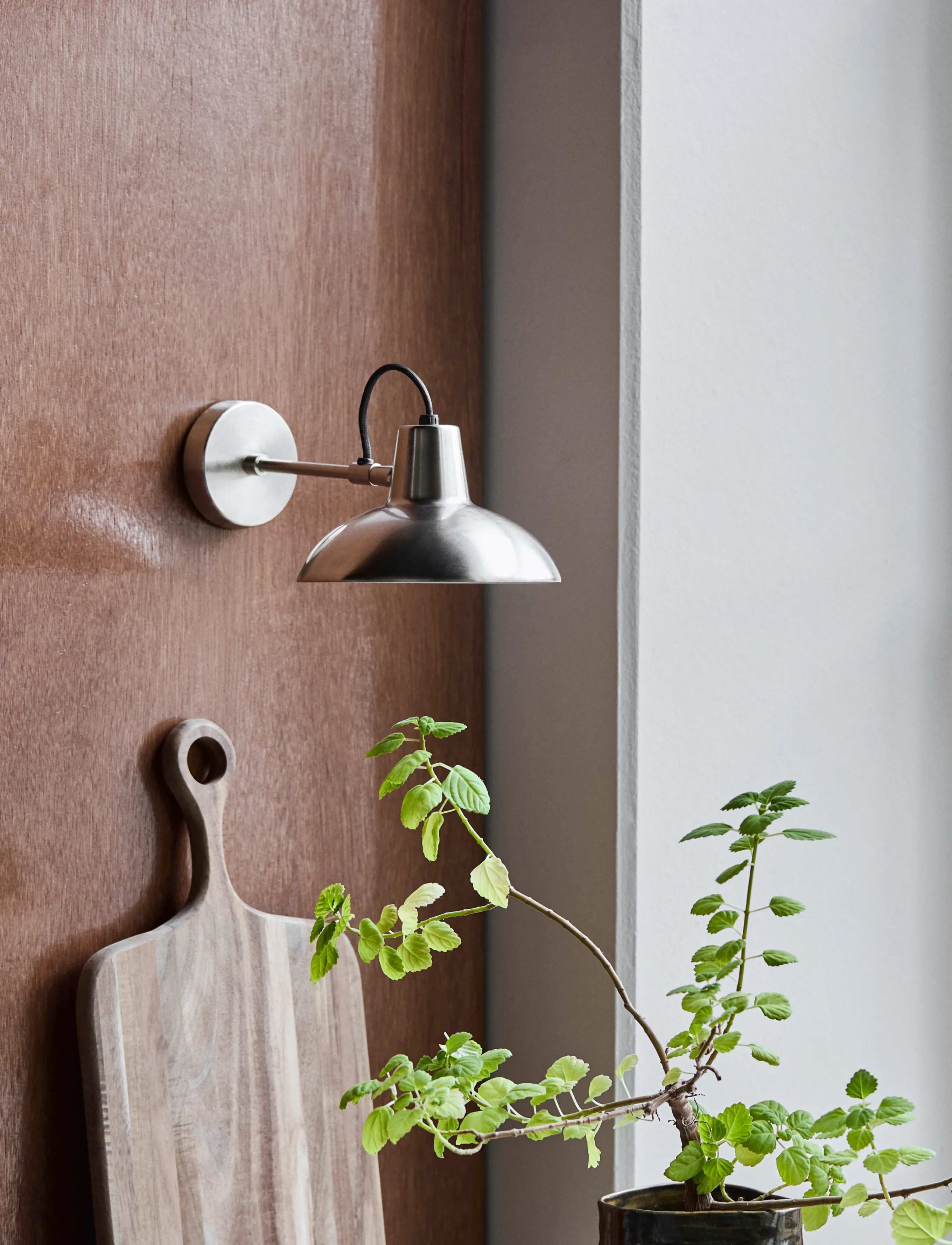 house doctor - Wall lamp, HDDesk, Brushed silver f - seinalambid - brushed silver finish - 1