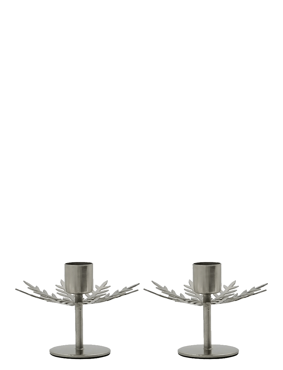 house doctor - Candle holder, HDSnowflake, Silver - kerzenständer - silver - 1