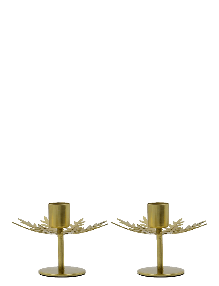 house doctor - Candle holder, HDSnowflake, Antique - kerzenständer - gold - 1