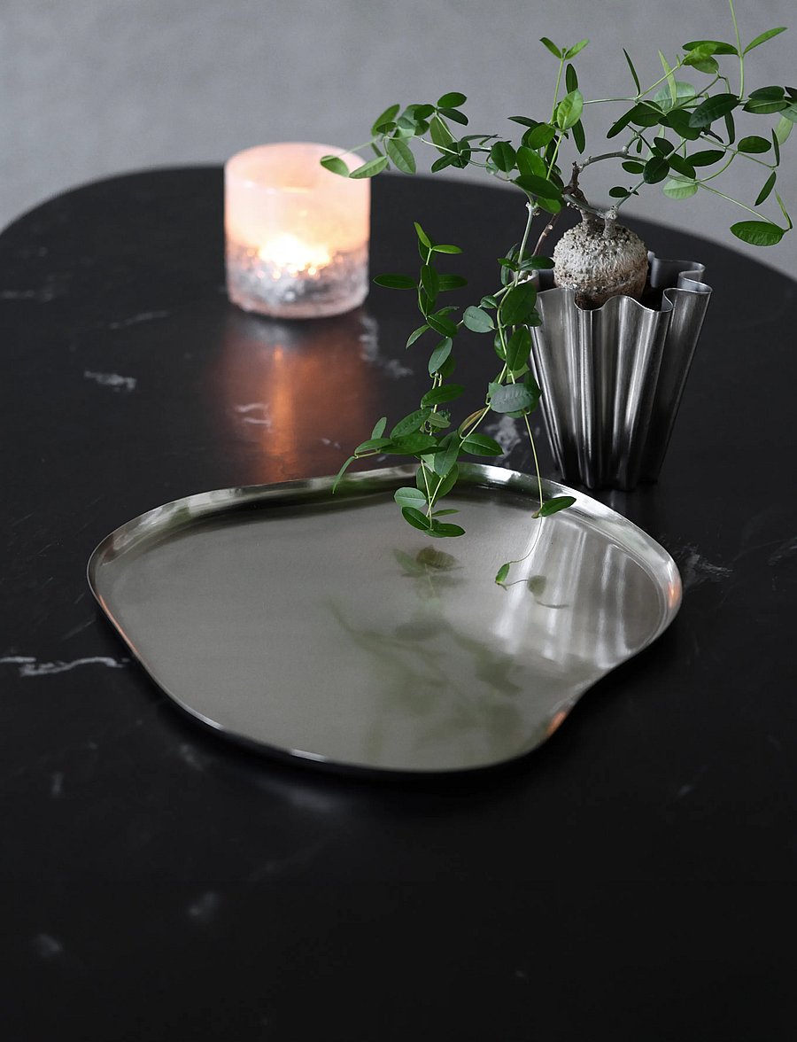 house doctor - Tray, HDOsea, Silver finish - dekoratiivsed vaagnad - silver finish - 0