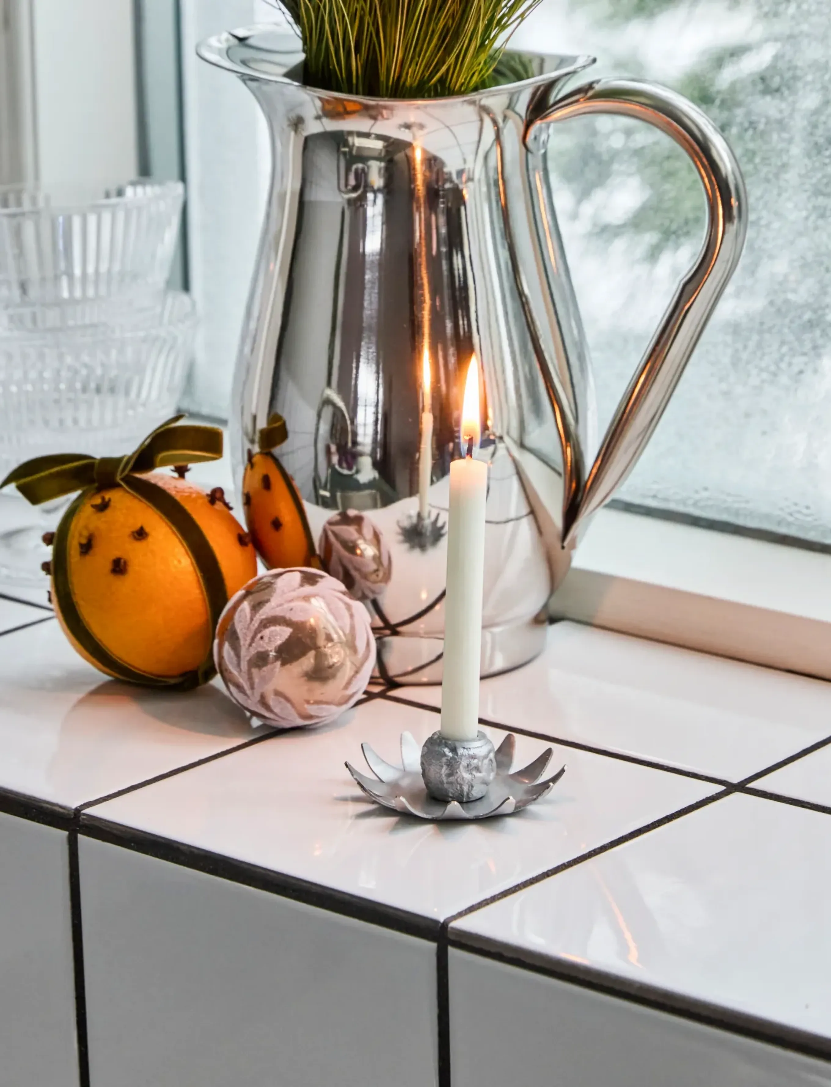house doctor Candle Holder, Hdstarry, Silber Finish,,,Silber Gr.ONE SIZE