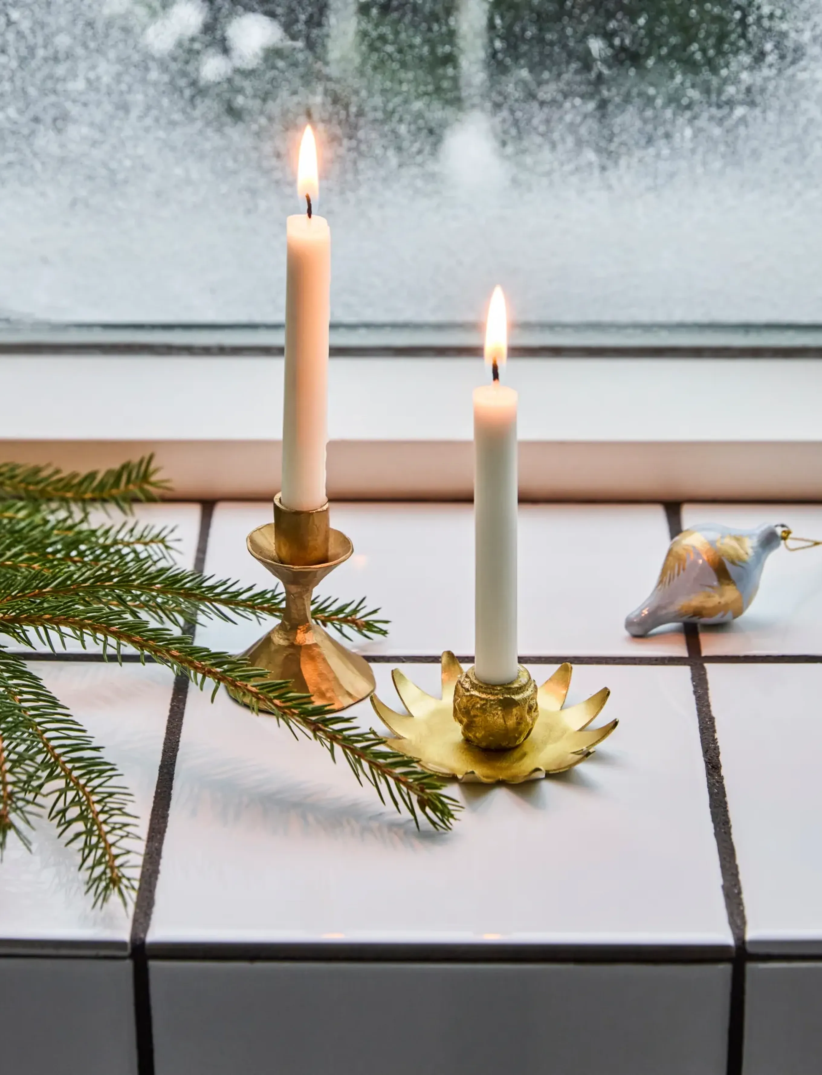 house doctor - Candle holder, HDStarry, Antique br - gold - 0